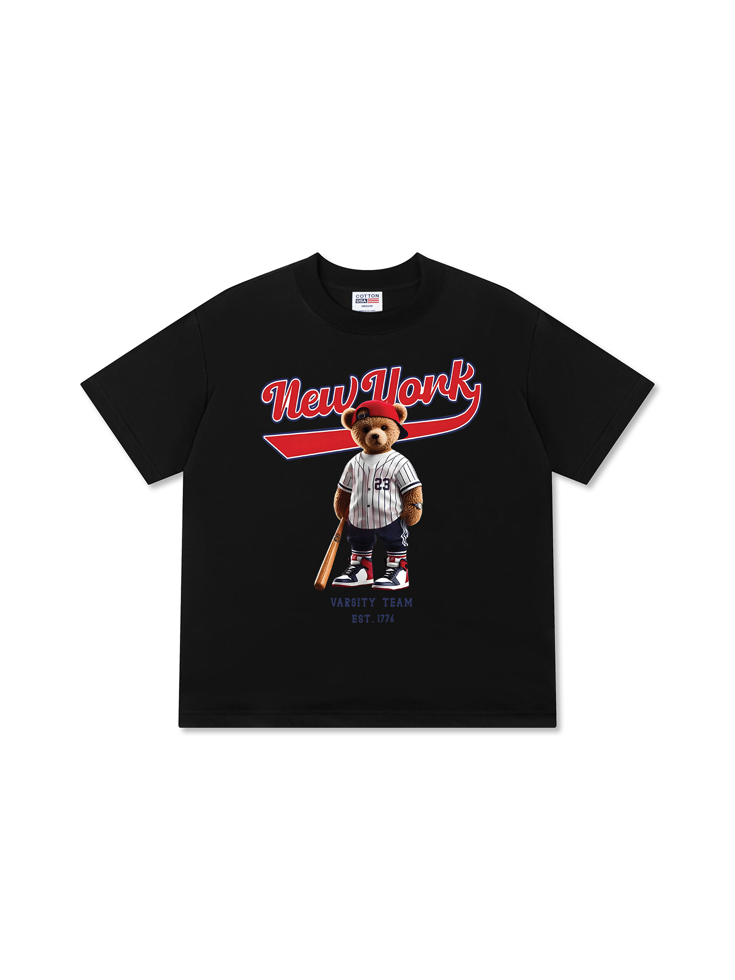 Áo Thun Relaxed Fit Baseball New York Teddy