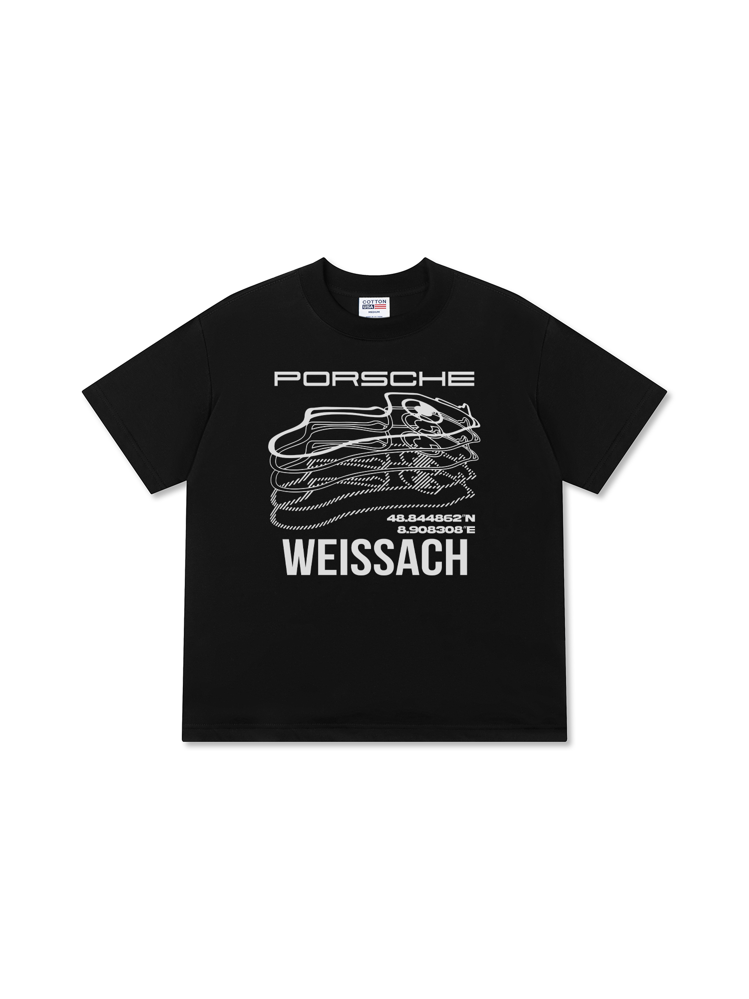 Áo Thun Relaxed Fit Porsche Weissach Map