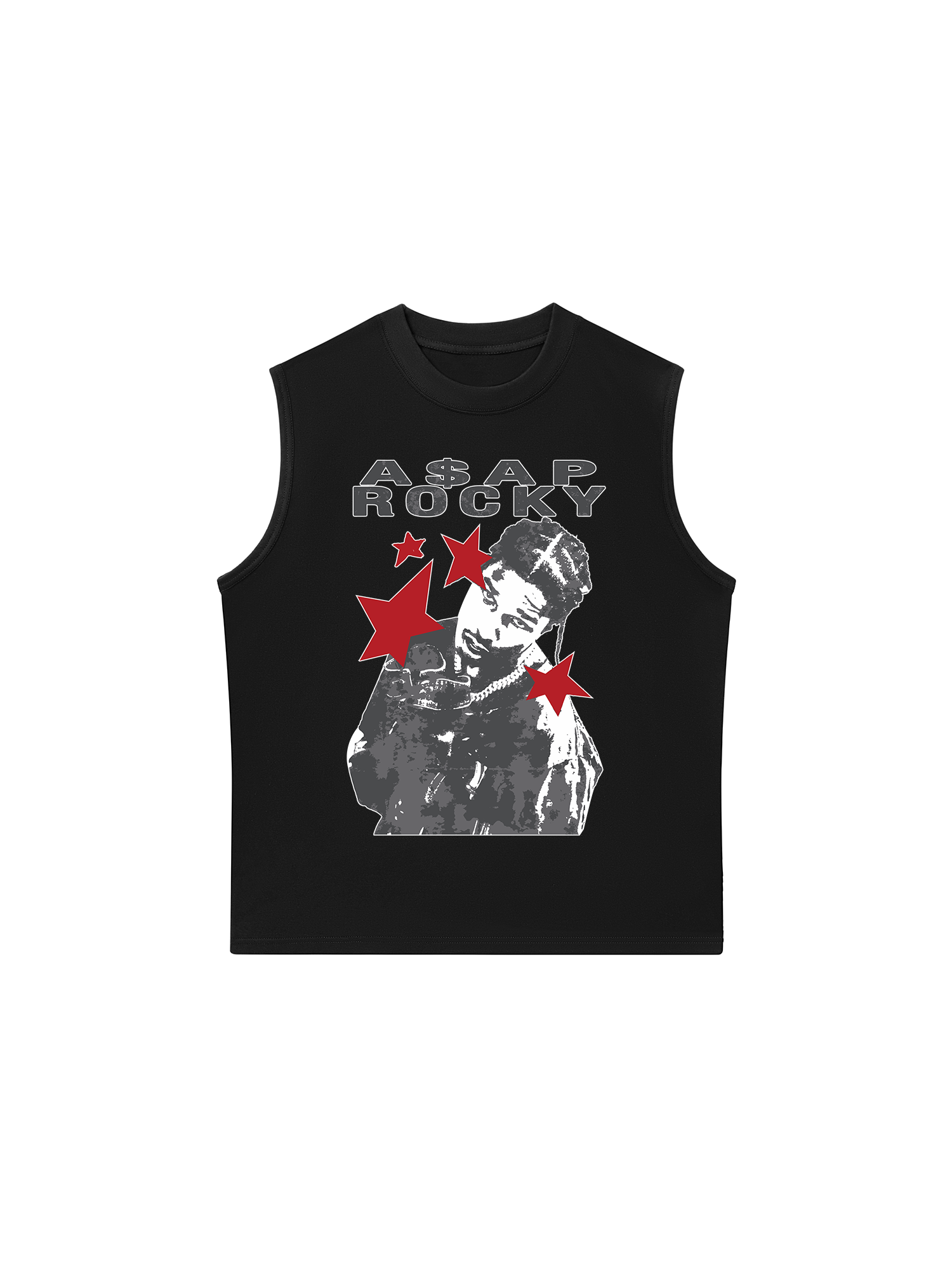 Áo Ba Lỗ Relaxed Fit Rapper Asap Rocky Vintage