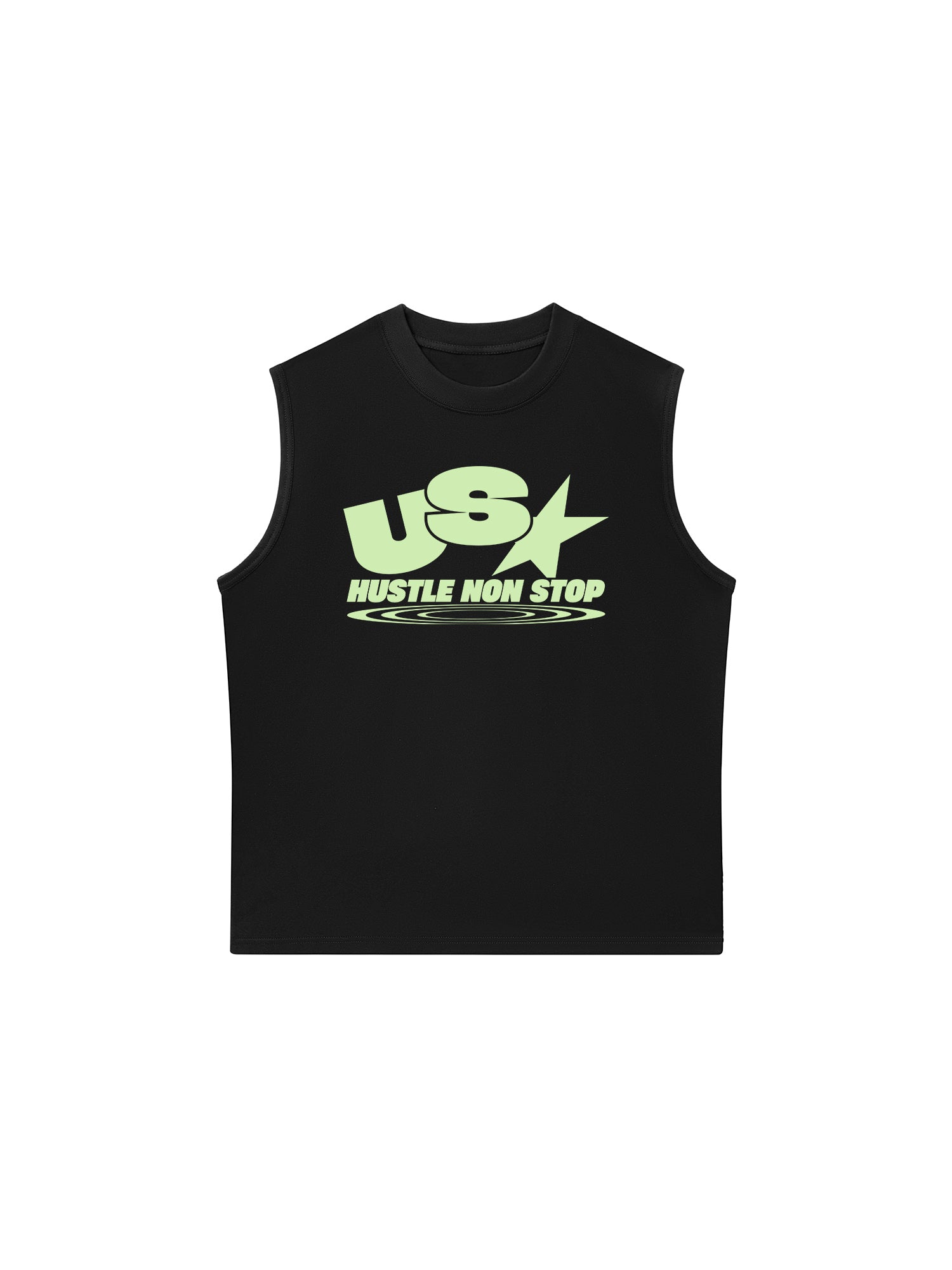 Áo Ba Lỗ Relaxed Fit USA Hustle Non Stop