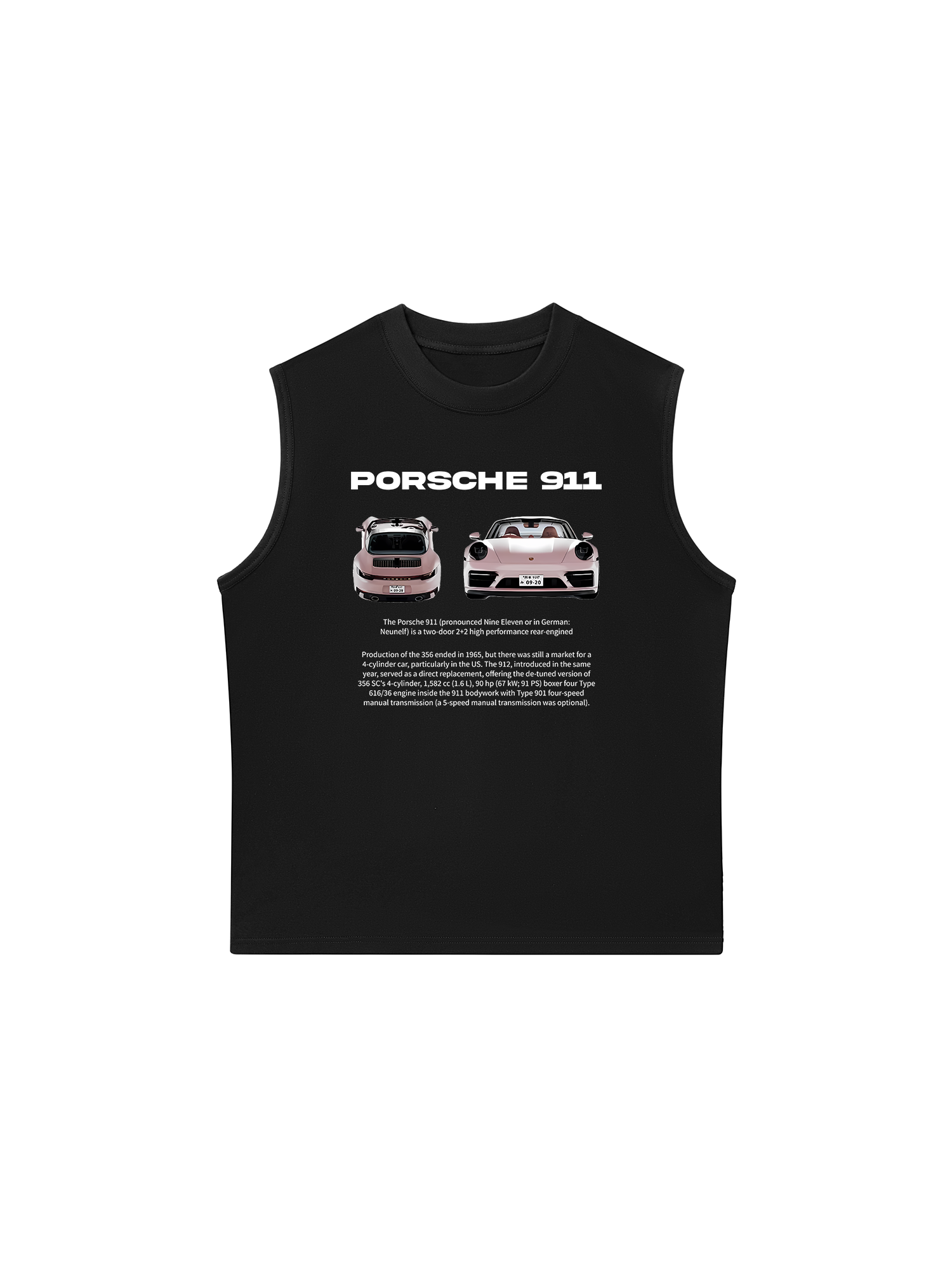 Áo Ba Lỗ Relaxed Fit Porsche 911 Pear Pink