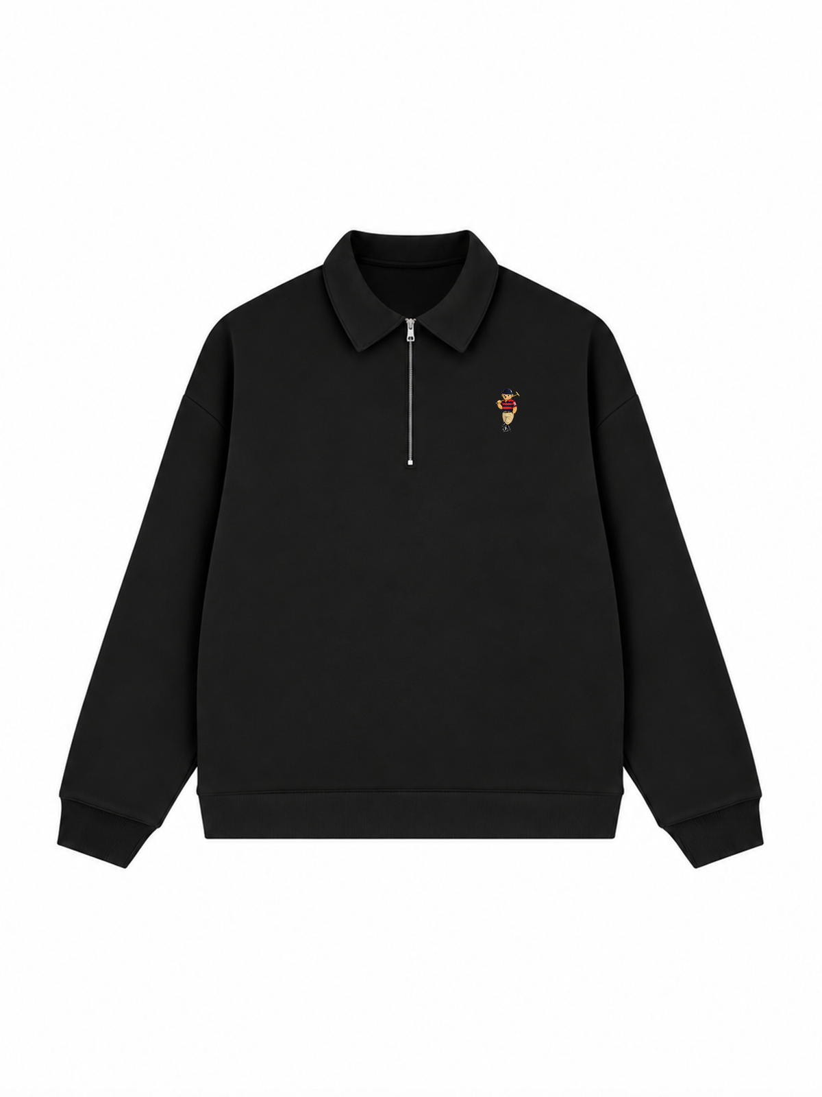 Áo Sweater Polo Nỉ Hai Da Quiet Luxury Bear