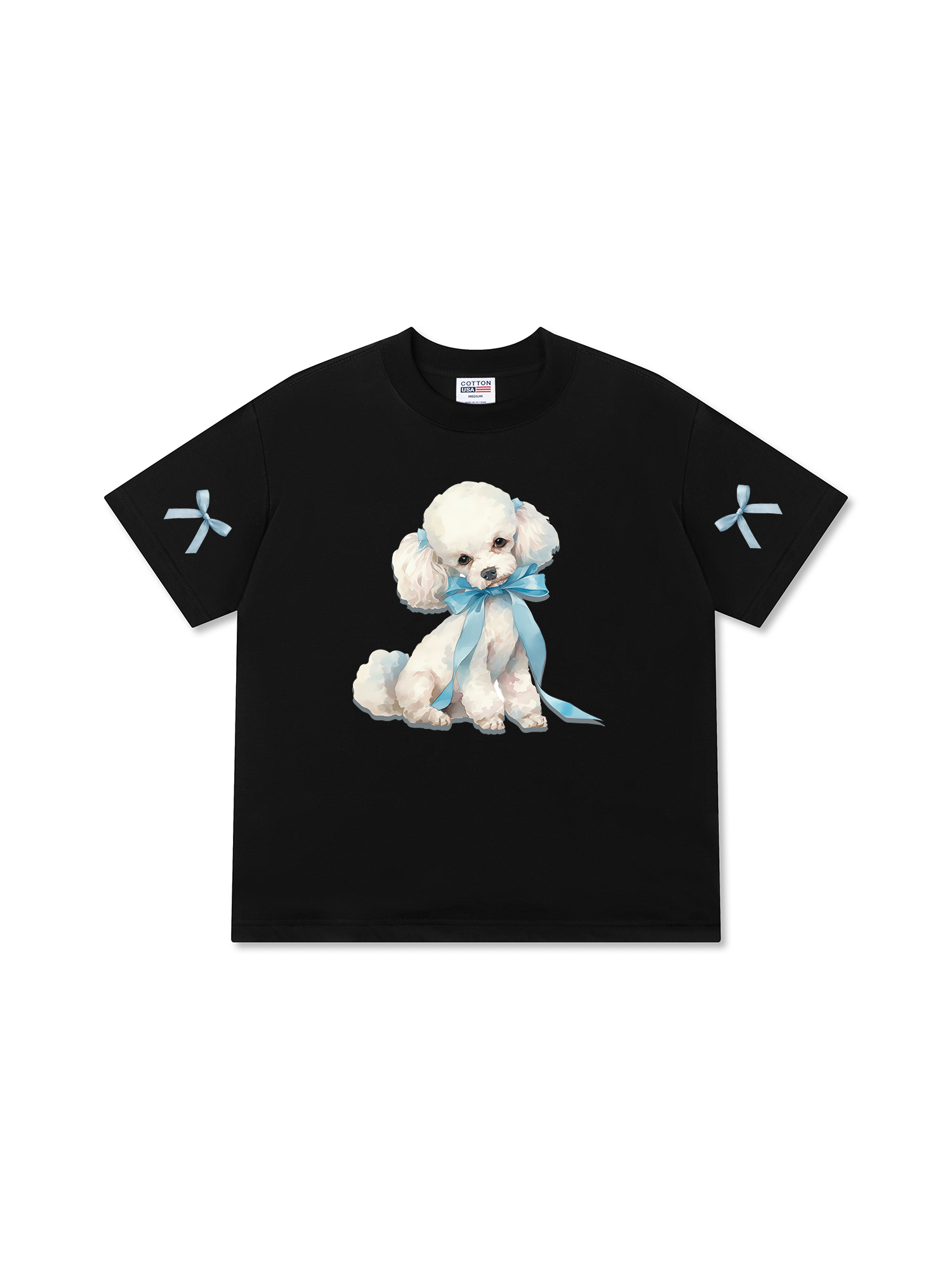 Áo Thun Relaxed Fit Soft Paw Cute Blue Puppy