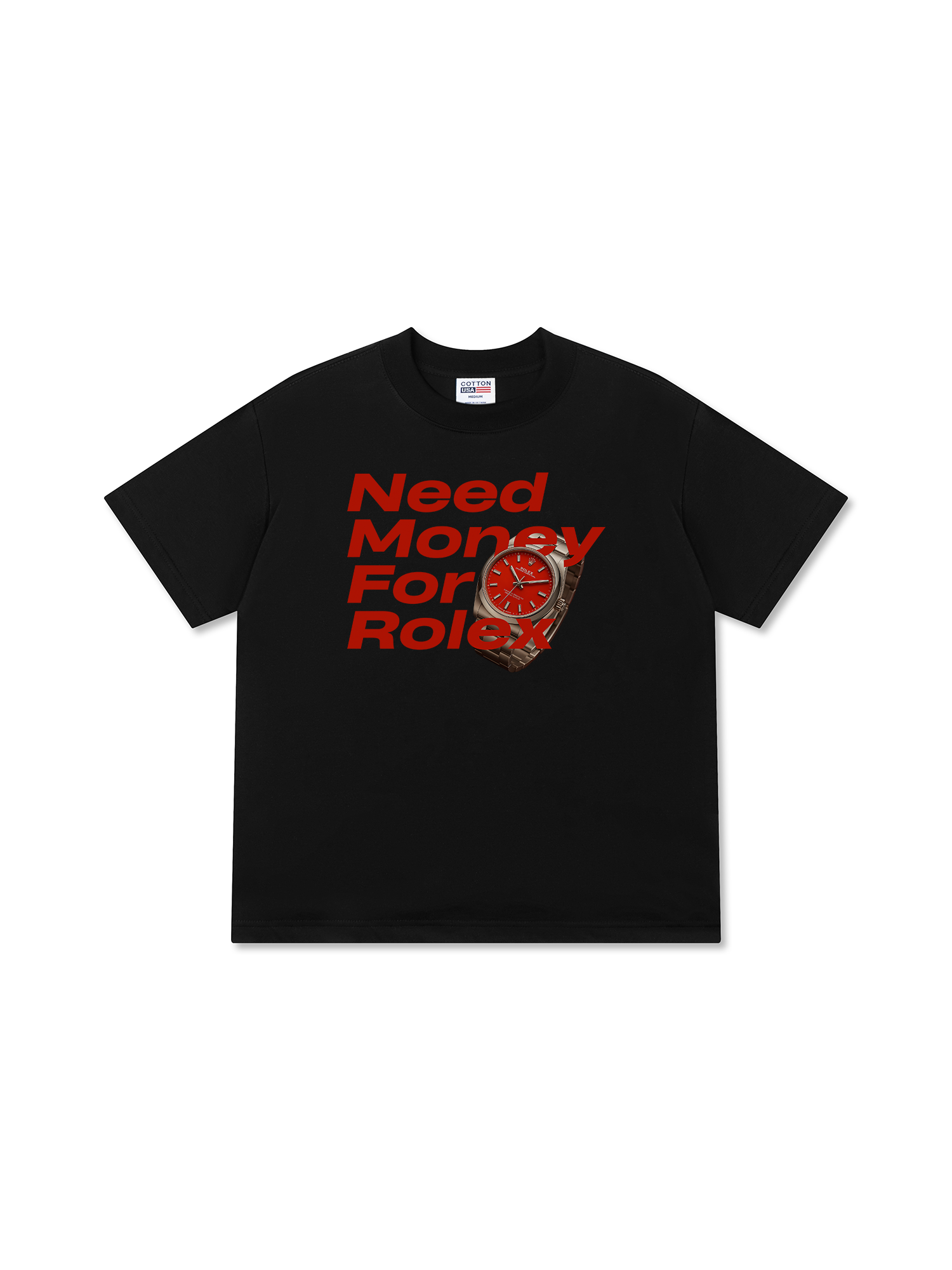 Áo Thun Relaxed Fit Watch Need Money For Rolex