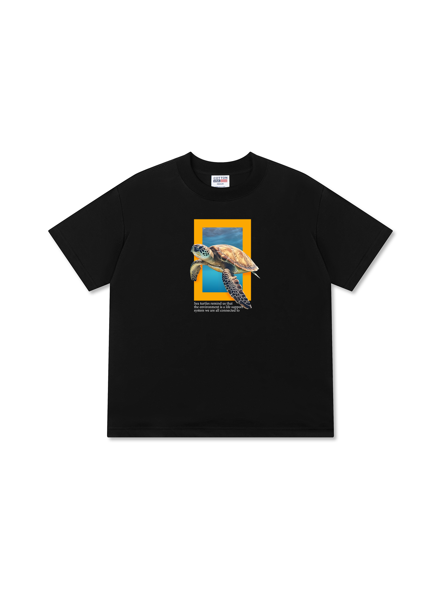 Áo Thun Relaxed Fit Wild Life Sea Turtles Remind