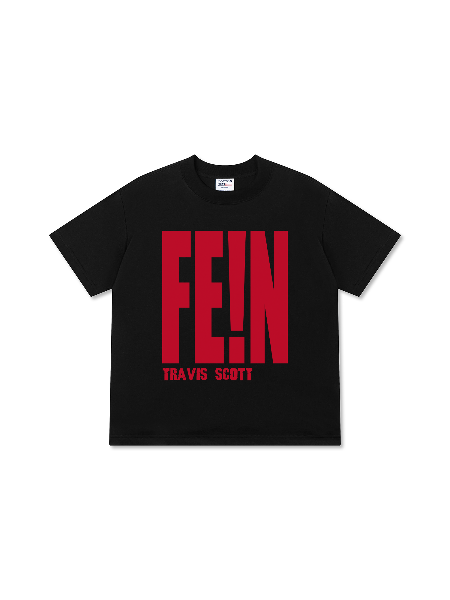 Áo Thun Relaxed Fit Rapper Travis Scott Fein Typo