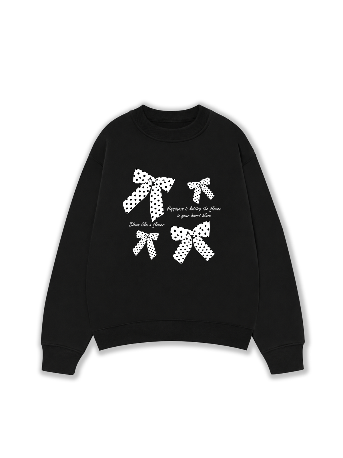 Áo Sweater Nỉ Hai Da Dotty Mood Lovely Bloom Ribbon