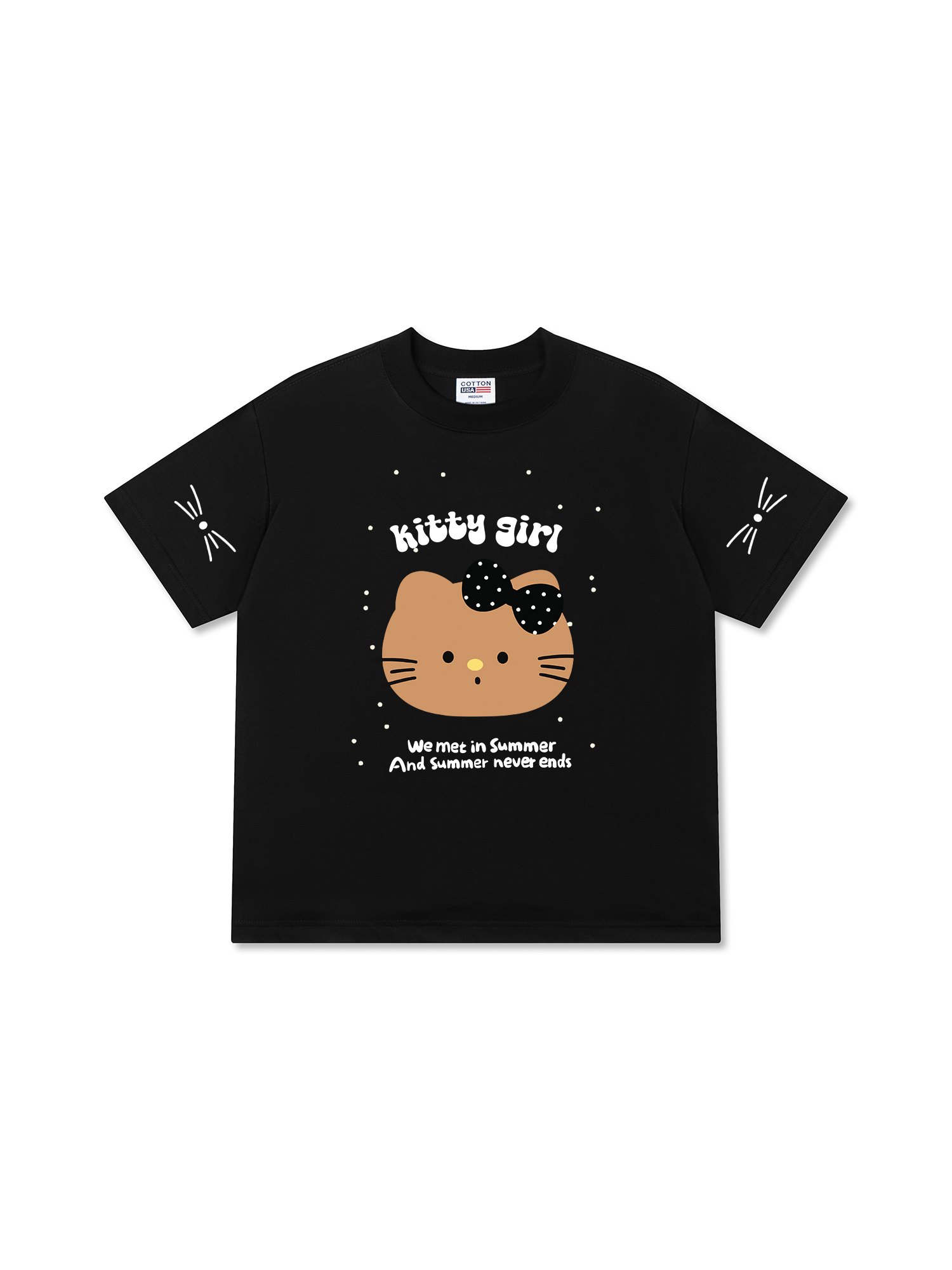 Áo Thun Relaxed Fit Soft Paw Kitty Girl