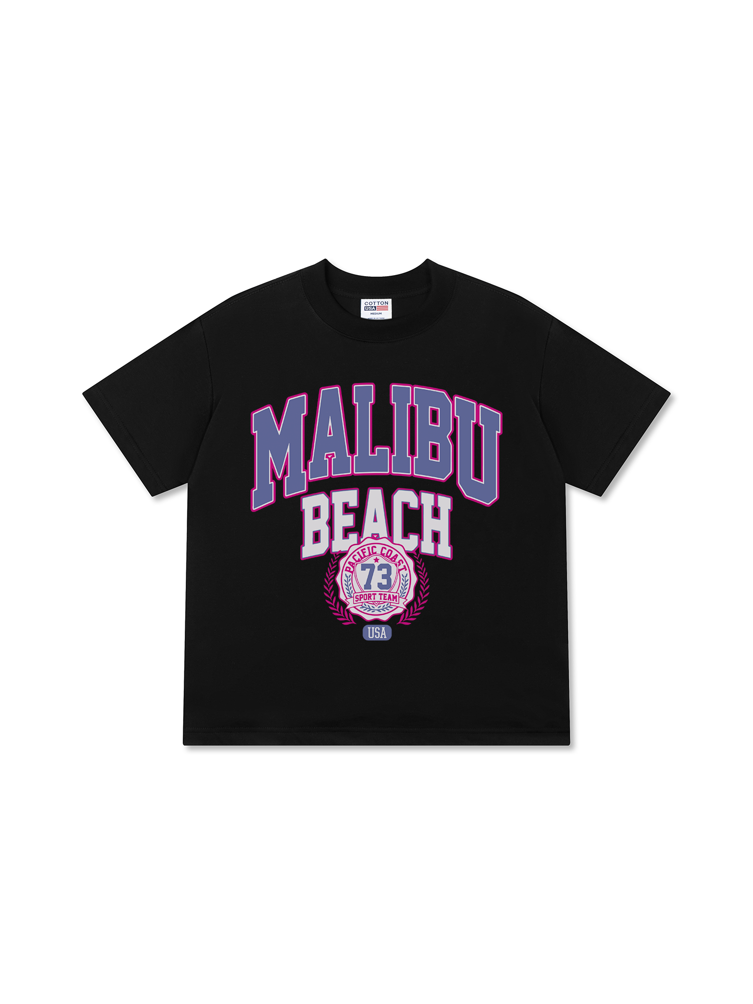 Áo Thun Relaxed Fit USA Malibu Beach Retro