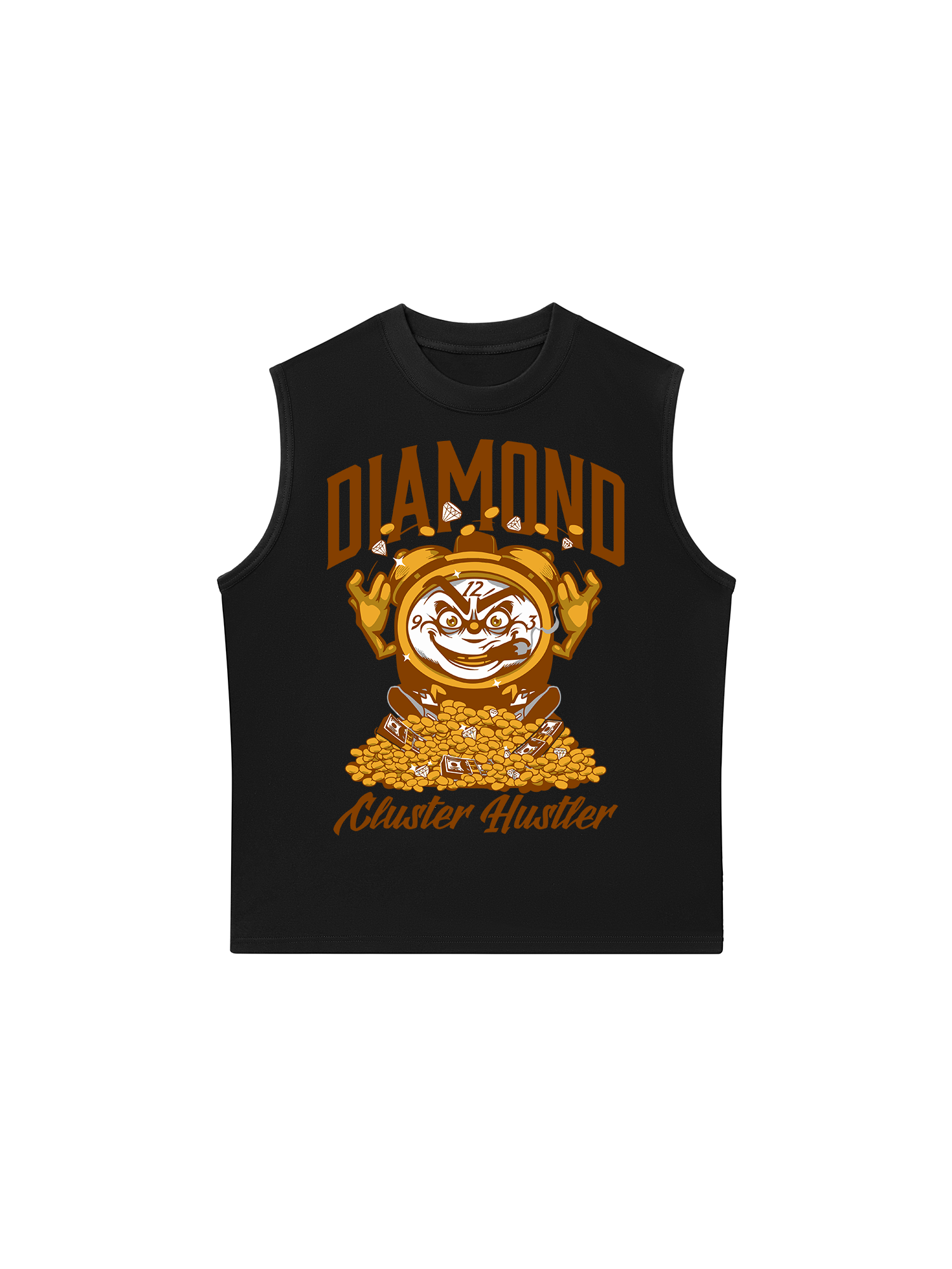 Áo Ba Lỗ Relaxed Fit Money Diamond Cluster Hustler