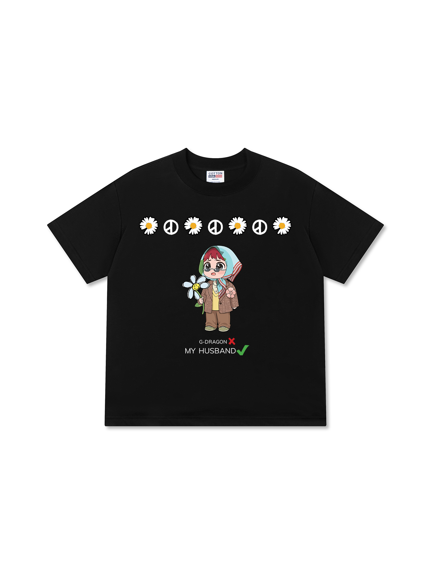 Áo Thun Relaxed Fit Idol G-Dragon My Husband Chibi Art