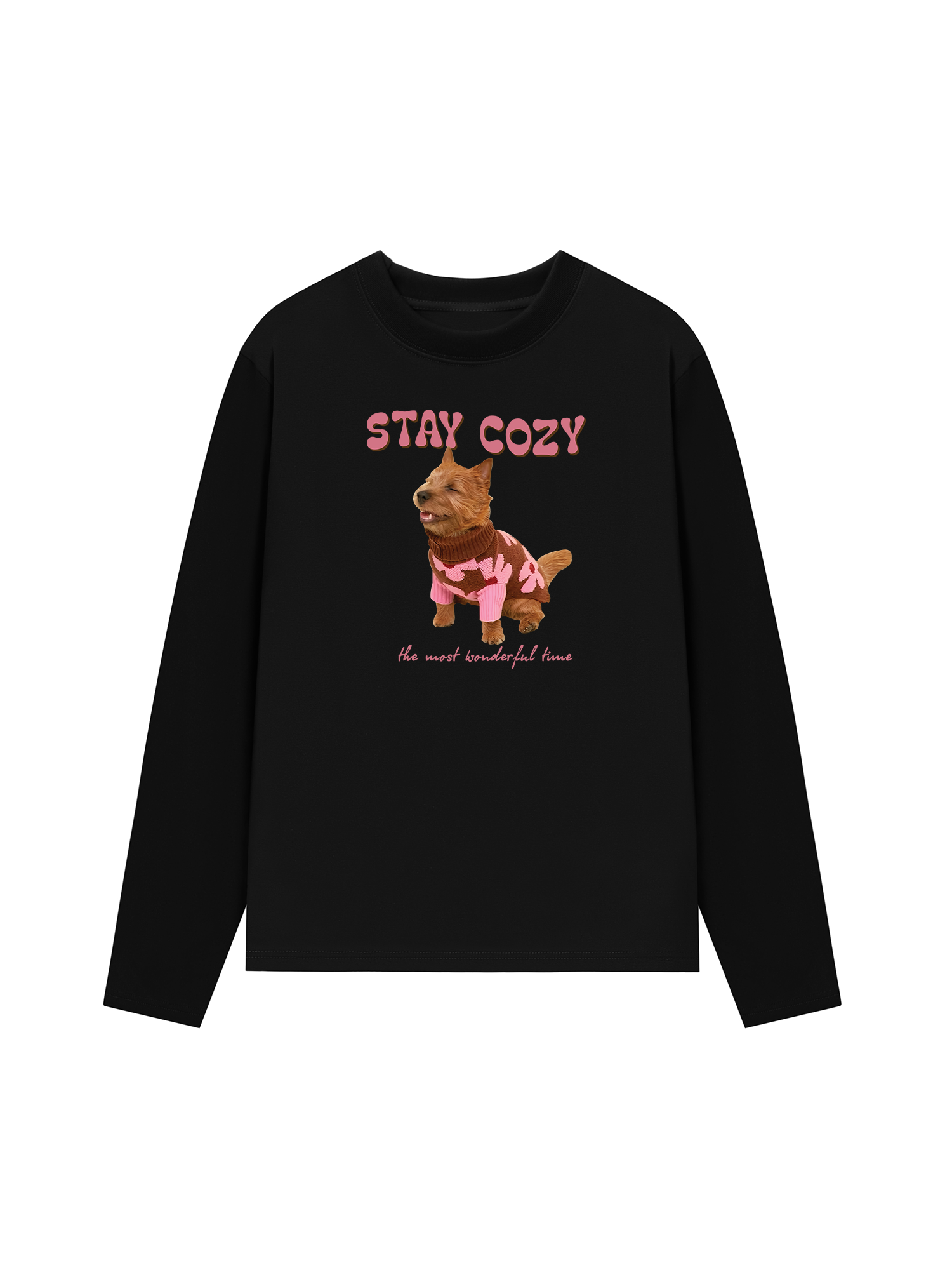 Áo Thun Dài Tay Pink Flower Dog