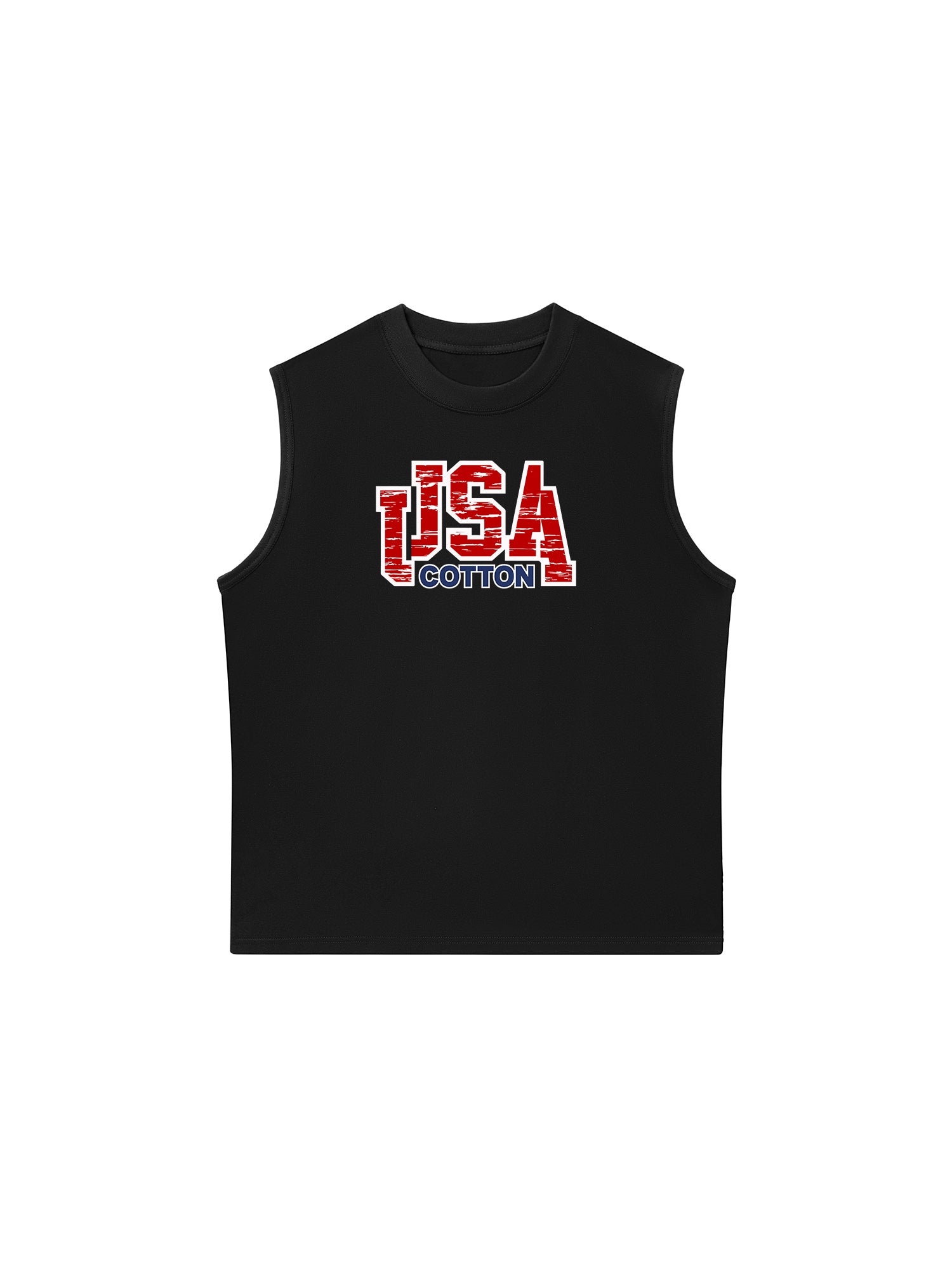 Áo Ba Lỗ Relaxed Fit USA Scratched Typo