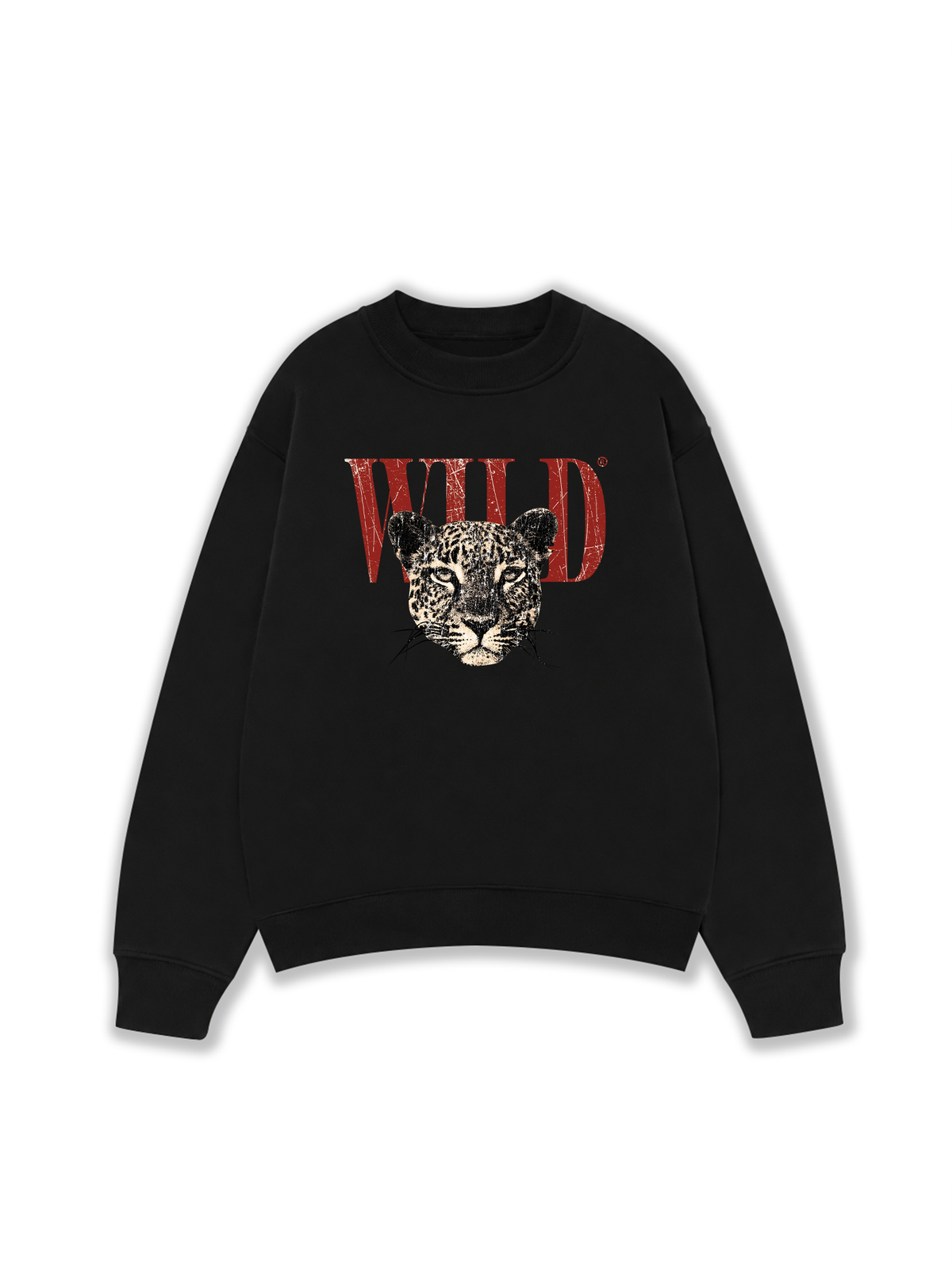 Áo Sweater Nỉ Hai Da Urban Leopard Crimson Wild