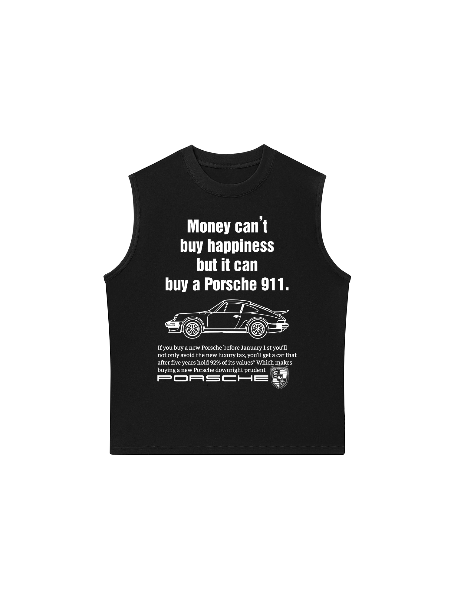 Áo Ba Lỗ Relaxed Fit Porsche Money Can_t Buy Happiness