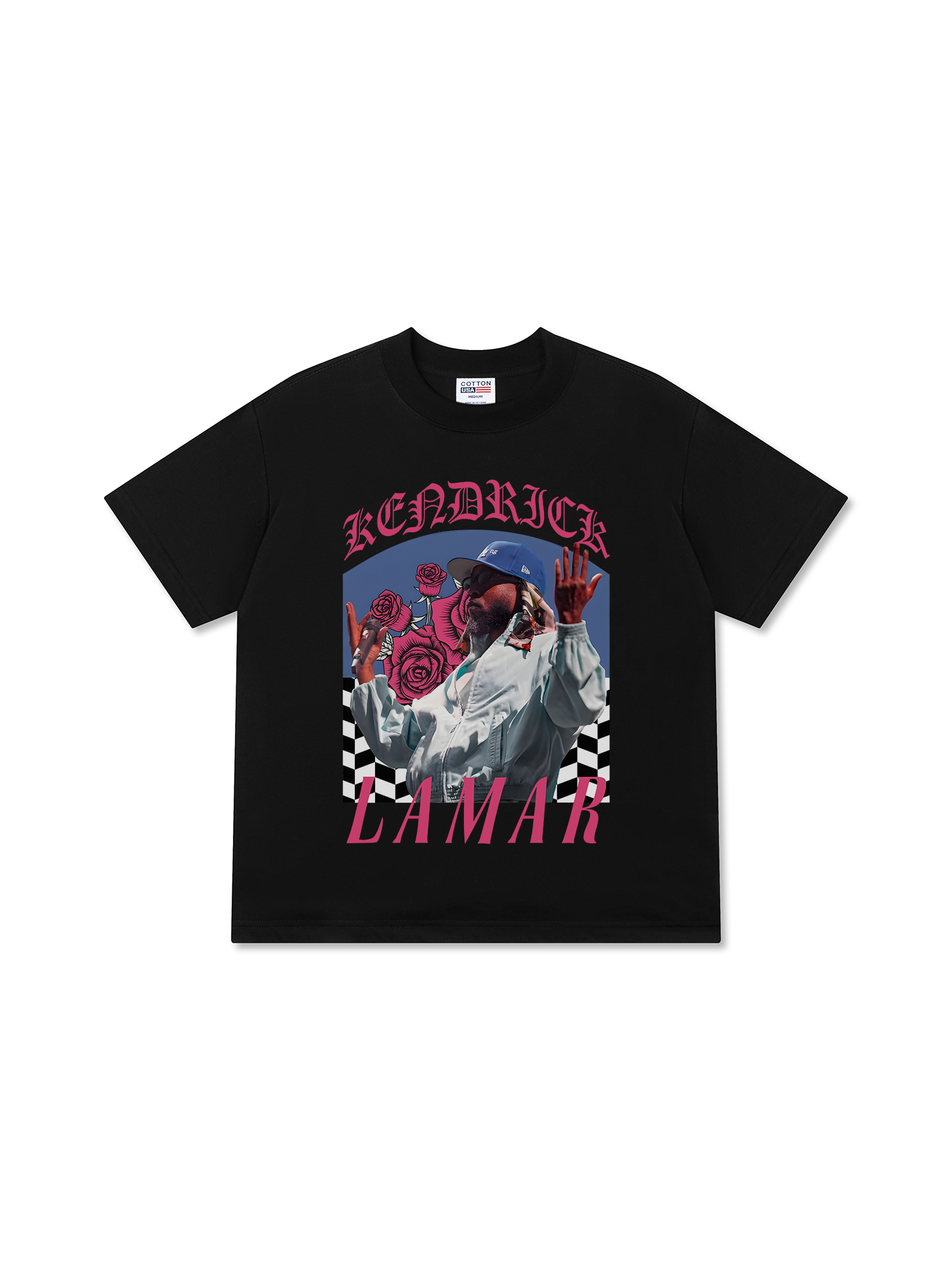 Áo Thun Relaxed Fit Rapper Kendrick Lamar Roses