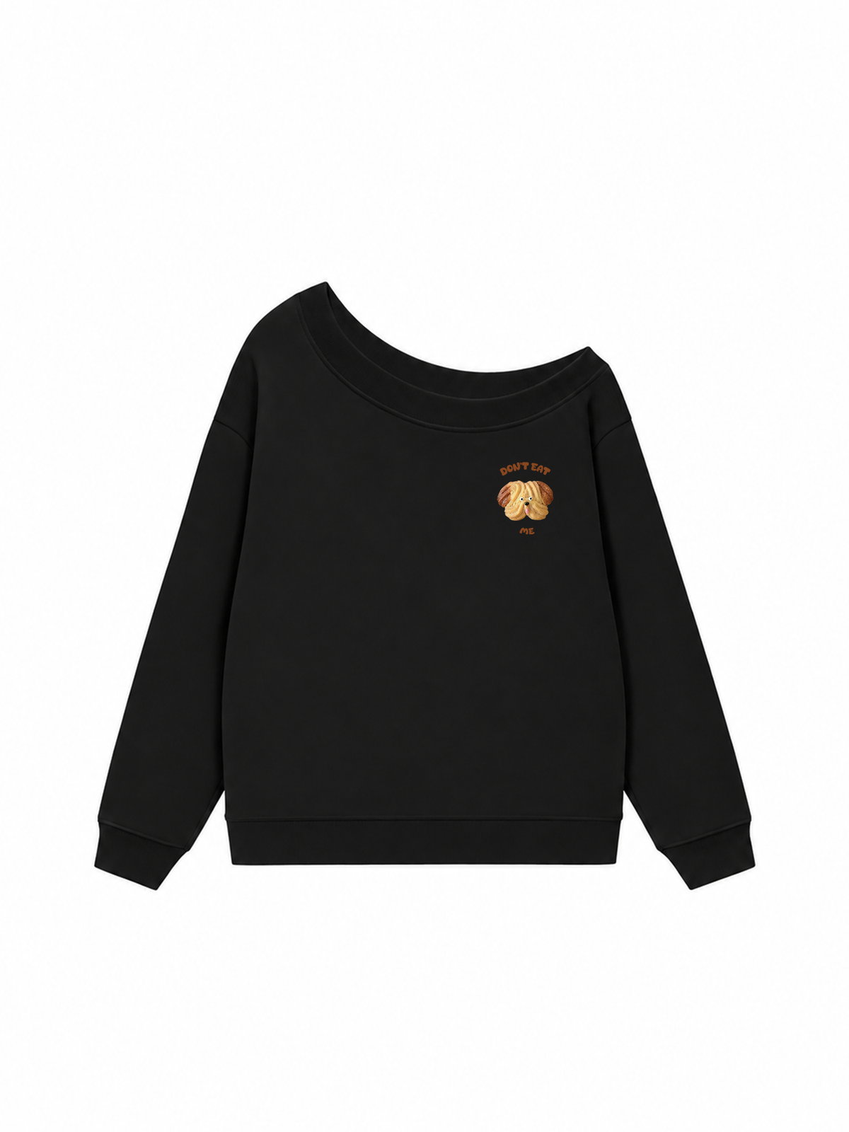 Áo Sweater Lệch Vai Nỉ Hai Da Don't Eat Me