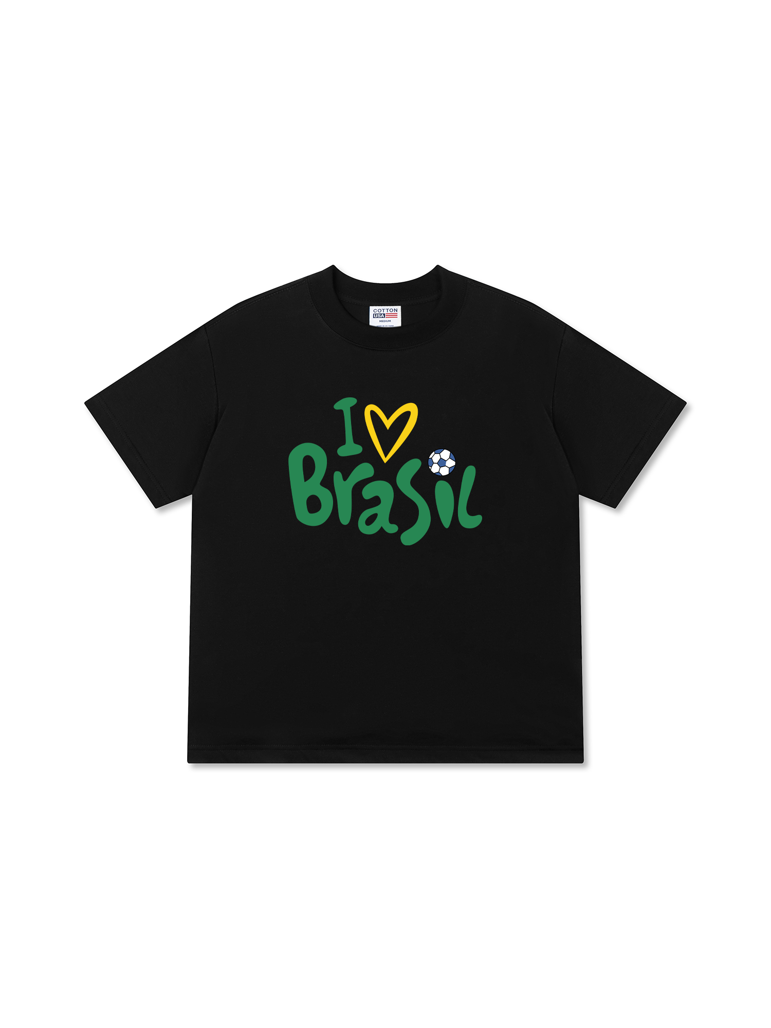 Áo Thun Relaxed Fit Soccer World Cup I love Brazil