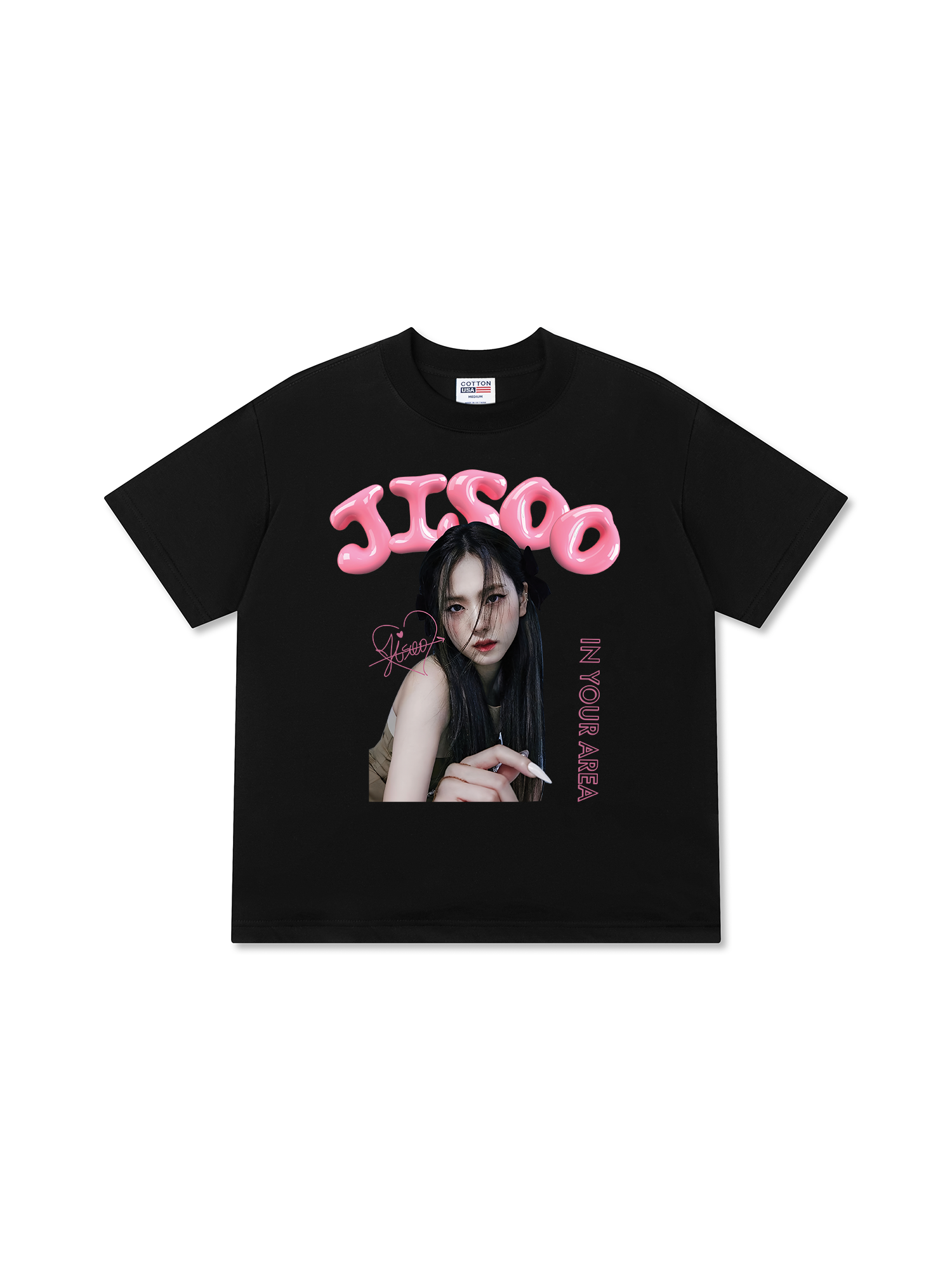 Áo Thun Relaxed Fit Idols Black Pink Jisoo