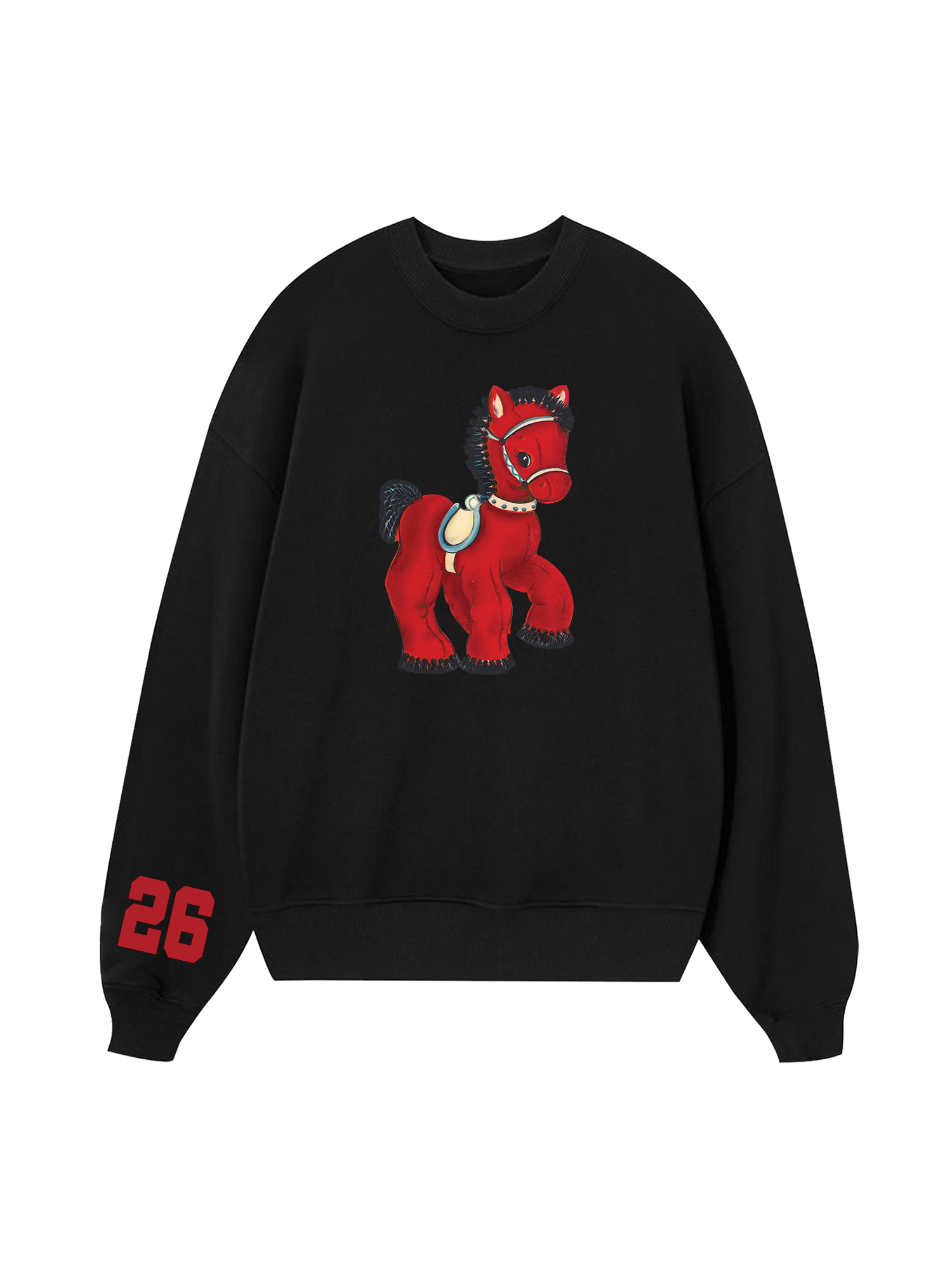 Retro Red Horse Sweater