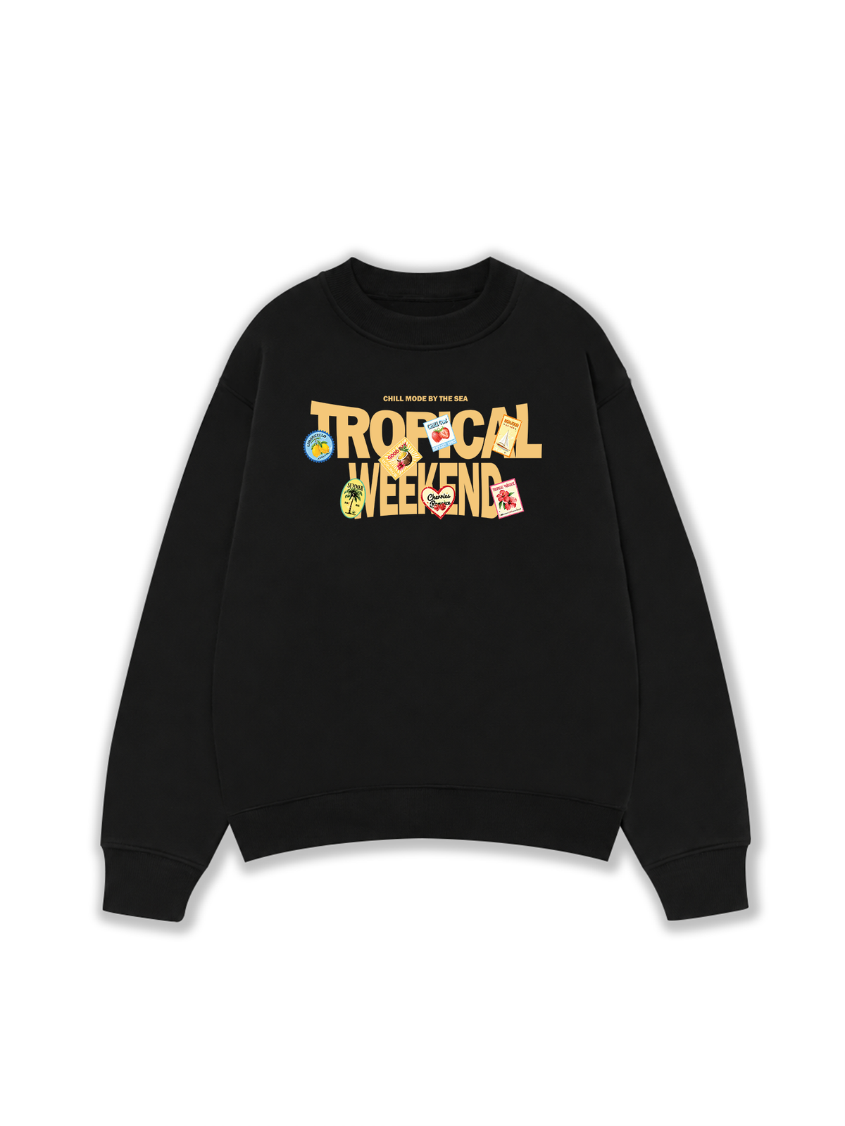 Áo Sweater Nỉ Hai Da Tropical Weekend Chill Mode By The Sea