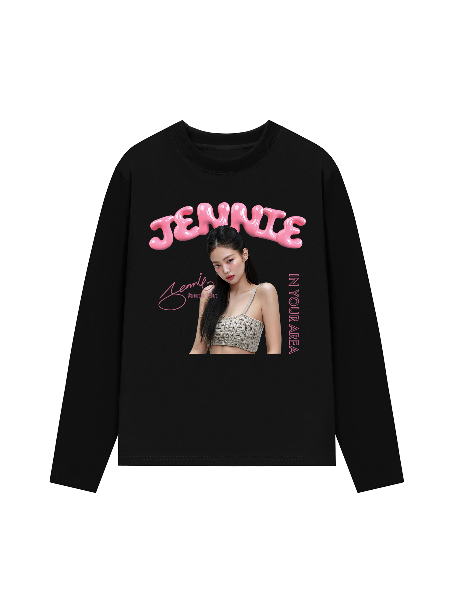 Áo Thun Dài Tay Black Pink Jennie In Your Area