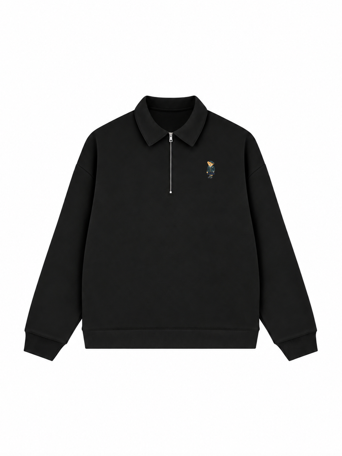 Áo Sweater Polo Nỉ Hai Da Bear Three