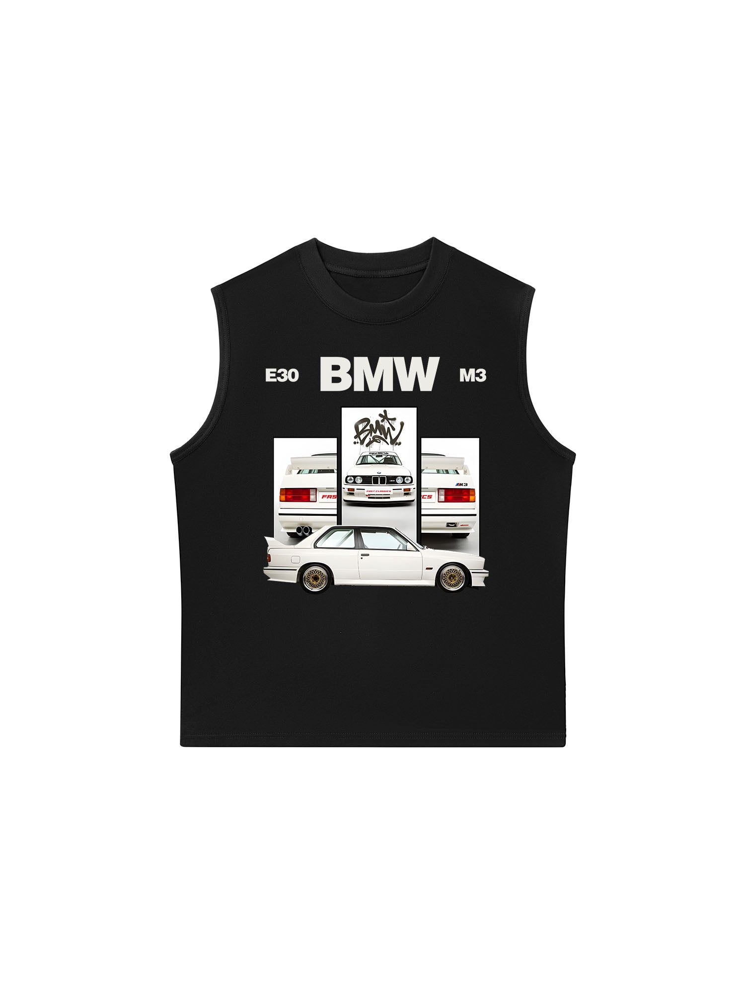 Áo Ba Lỗ Relaxed Fit BMW E30 M3 White