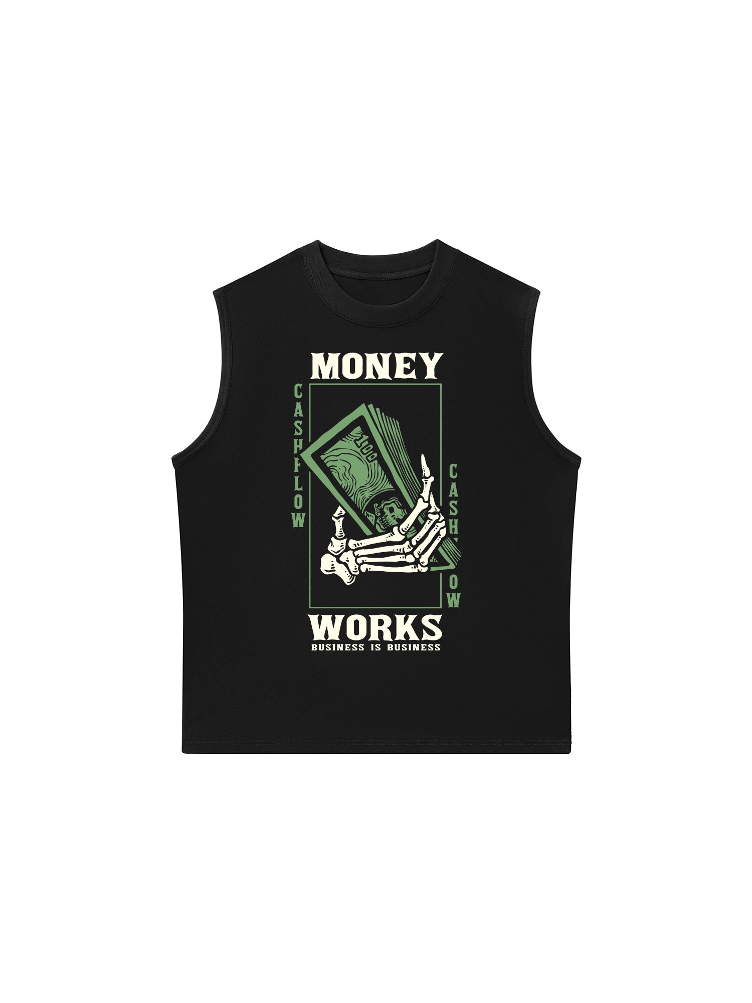 Áo Ba Lỗ Relaxed Fit Money Works Business Is Business