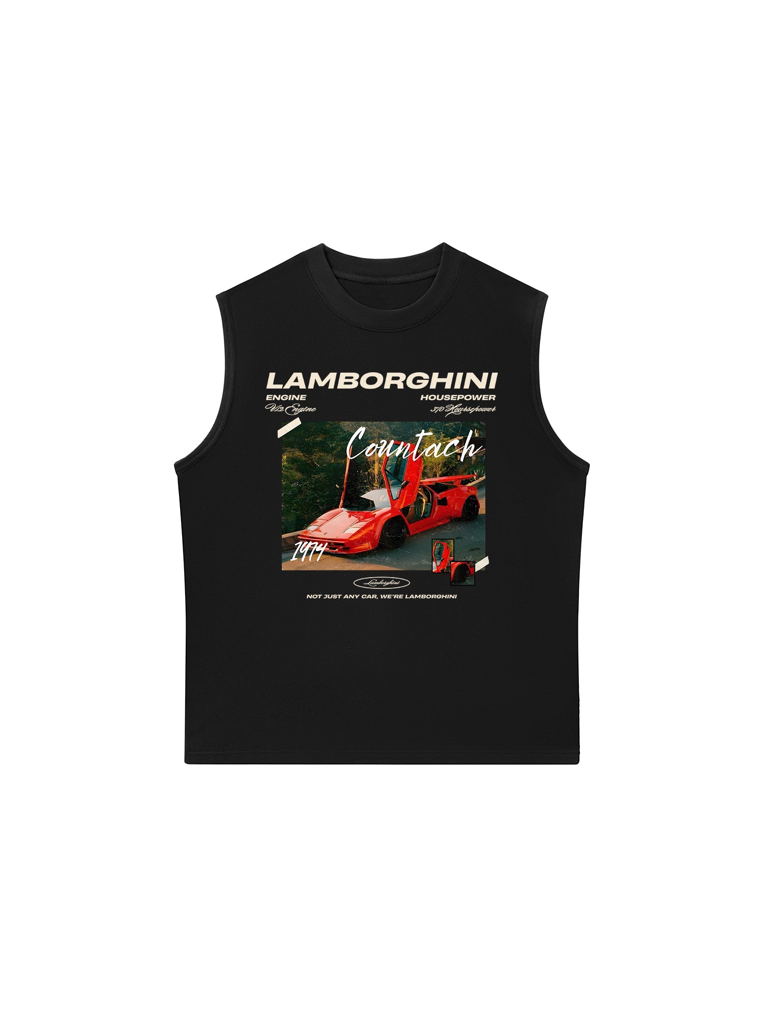 Áo Ba Lỗ Relaxed Fit Lamborghini Red Countach