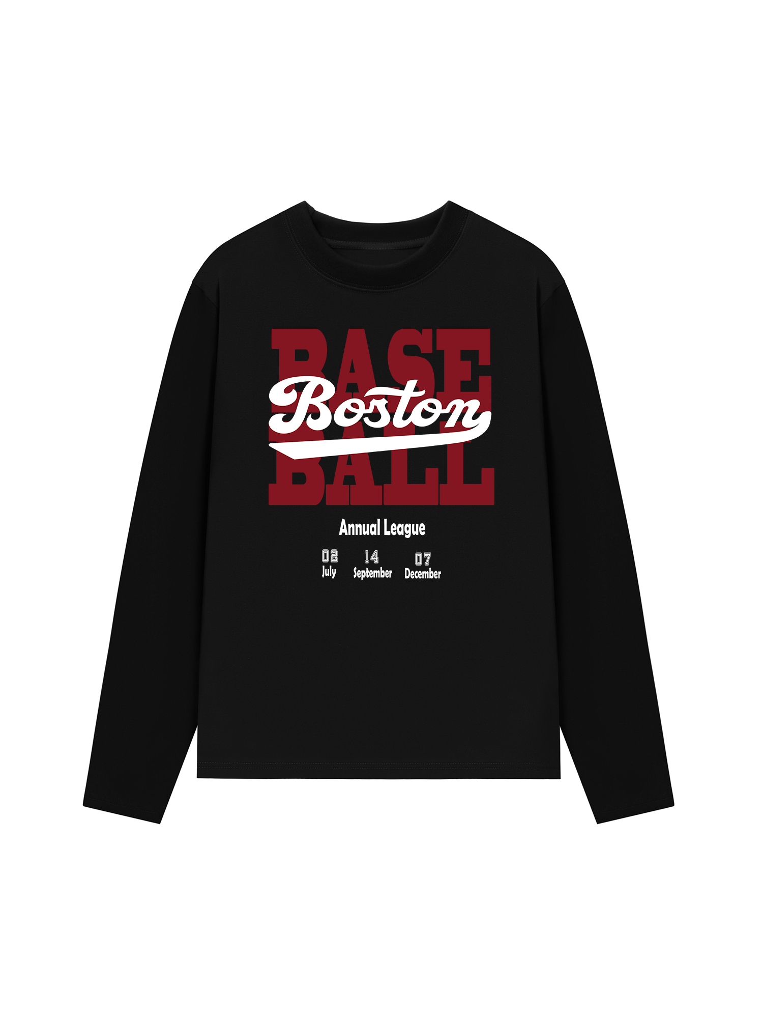 Áo Thun Dài Tay Baseball Boston League