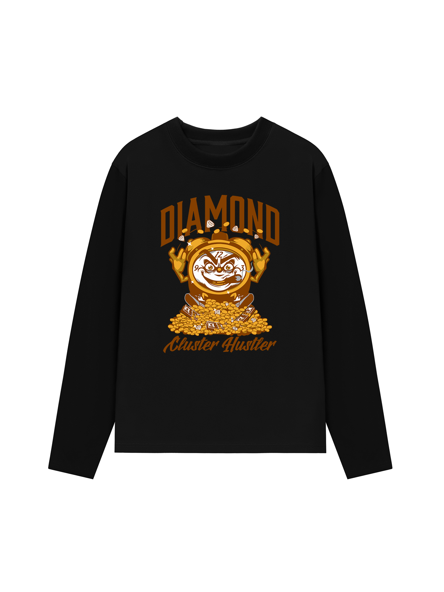 Áo Thun Dài Tay Money Diamond Cluster Hustler