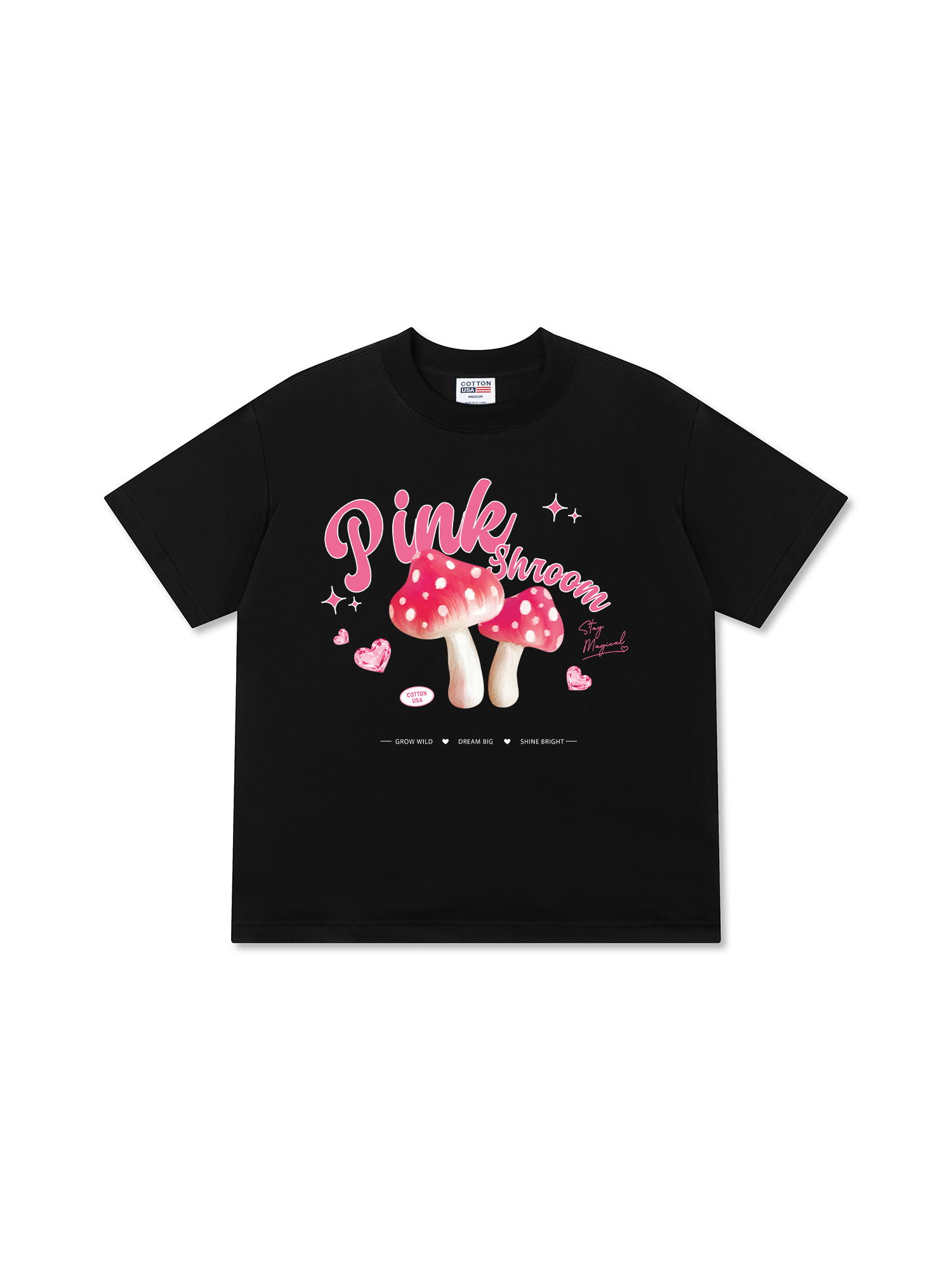 Áo Thun Relaxed Fit Tropical Pink Shrooms