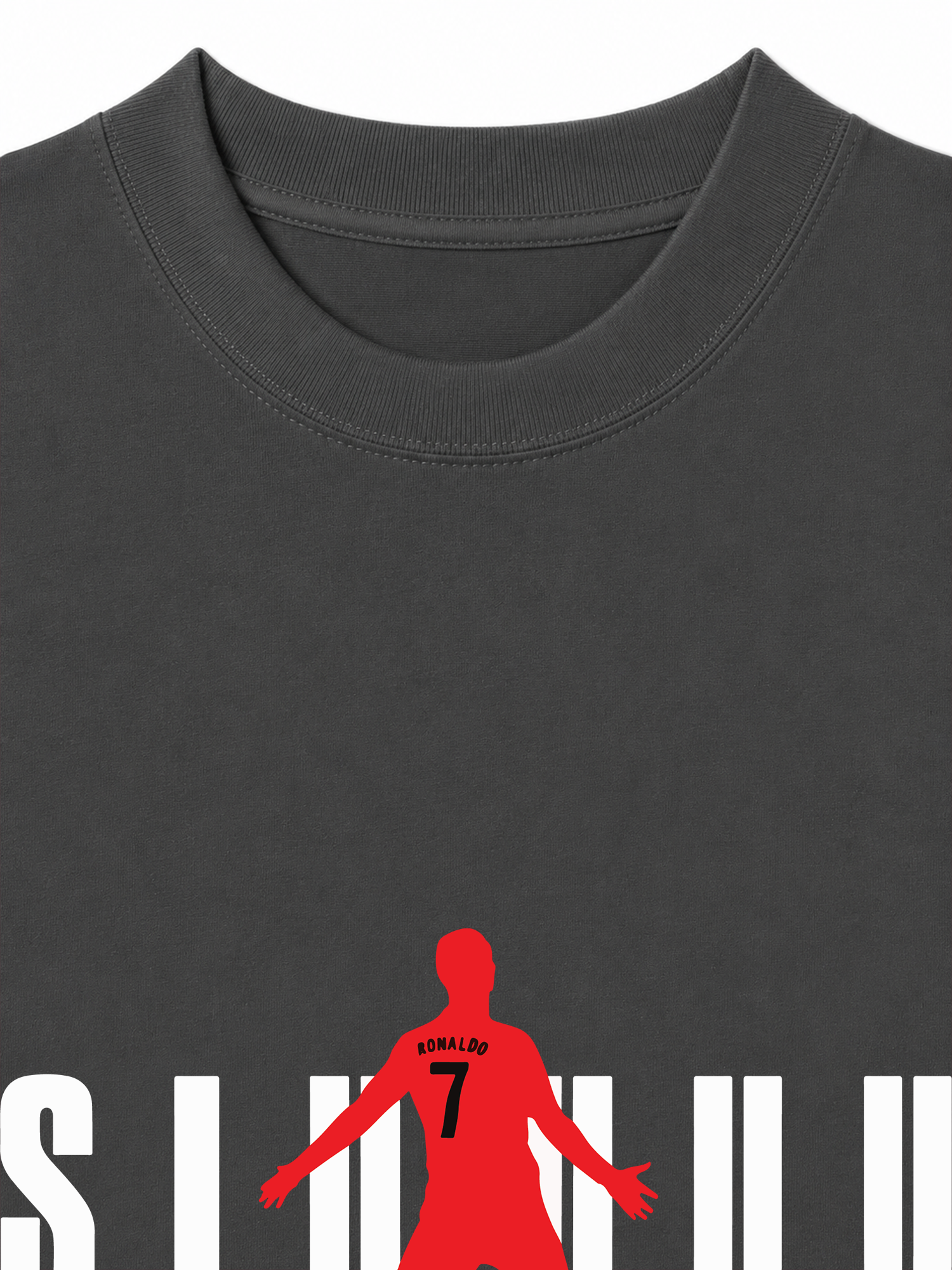 Áo Thun Relaxed Fit Áo Thun SIUUUU Black And Red