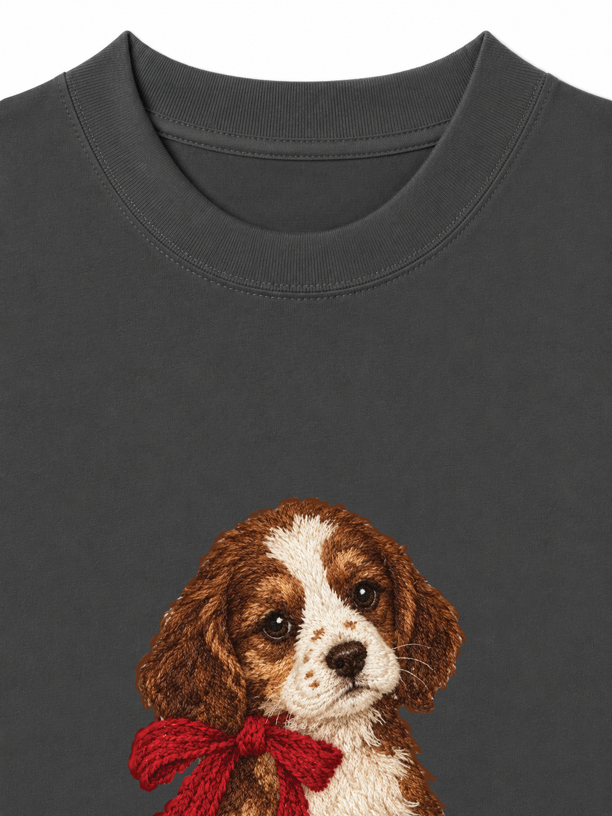 Áo Thun Relaxed Fit Puppy With Red Bow
