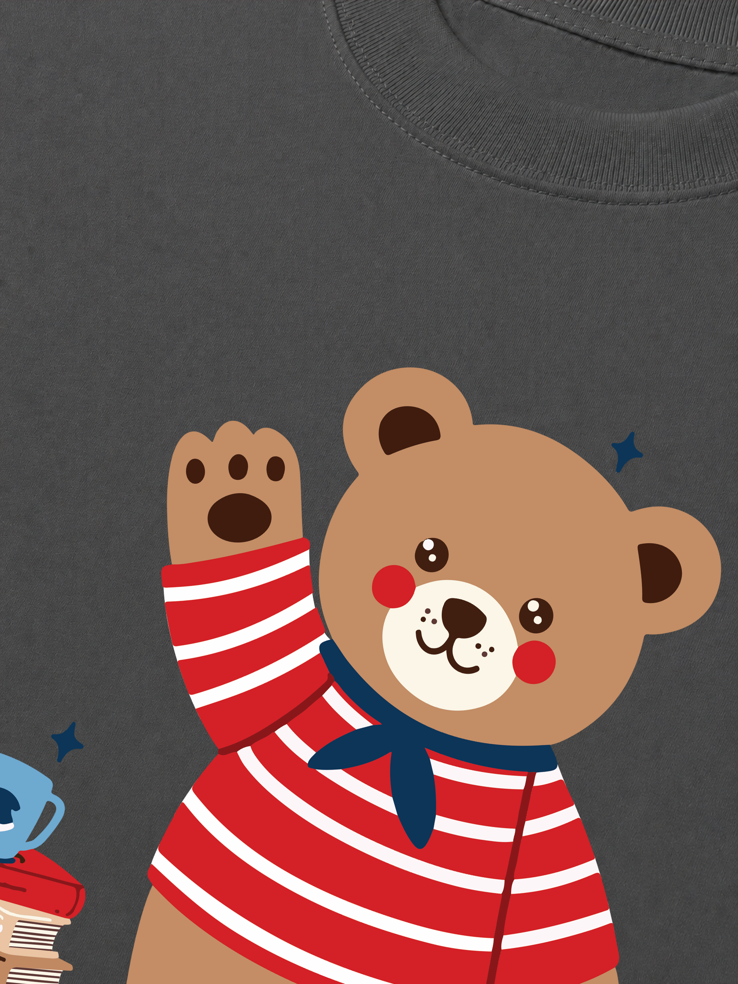 Áo Thun Relaxed Fit Bear Town Bear With Books