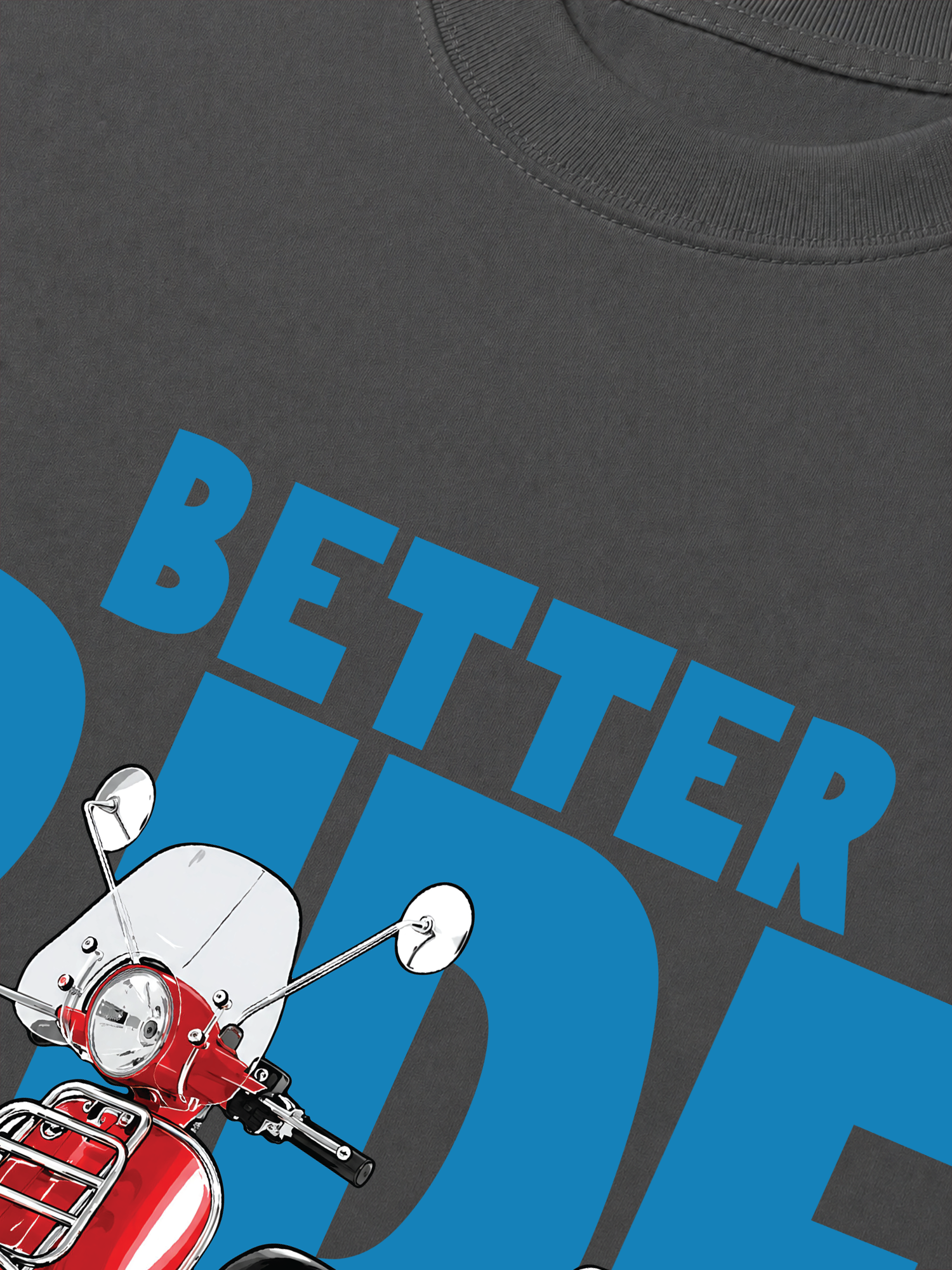 Áo Thun Relaxed Fit Motobike Better Ride With Vespa