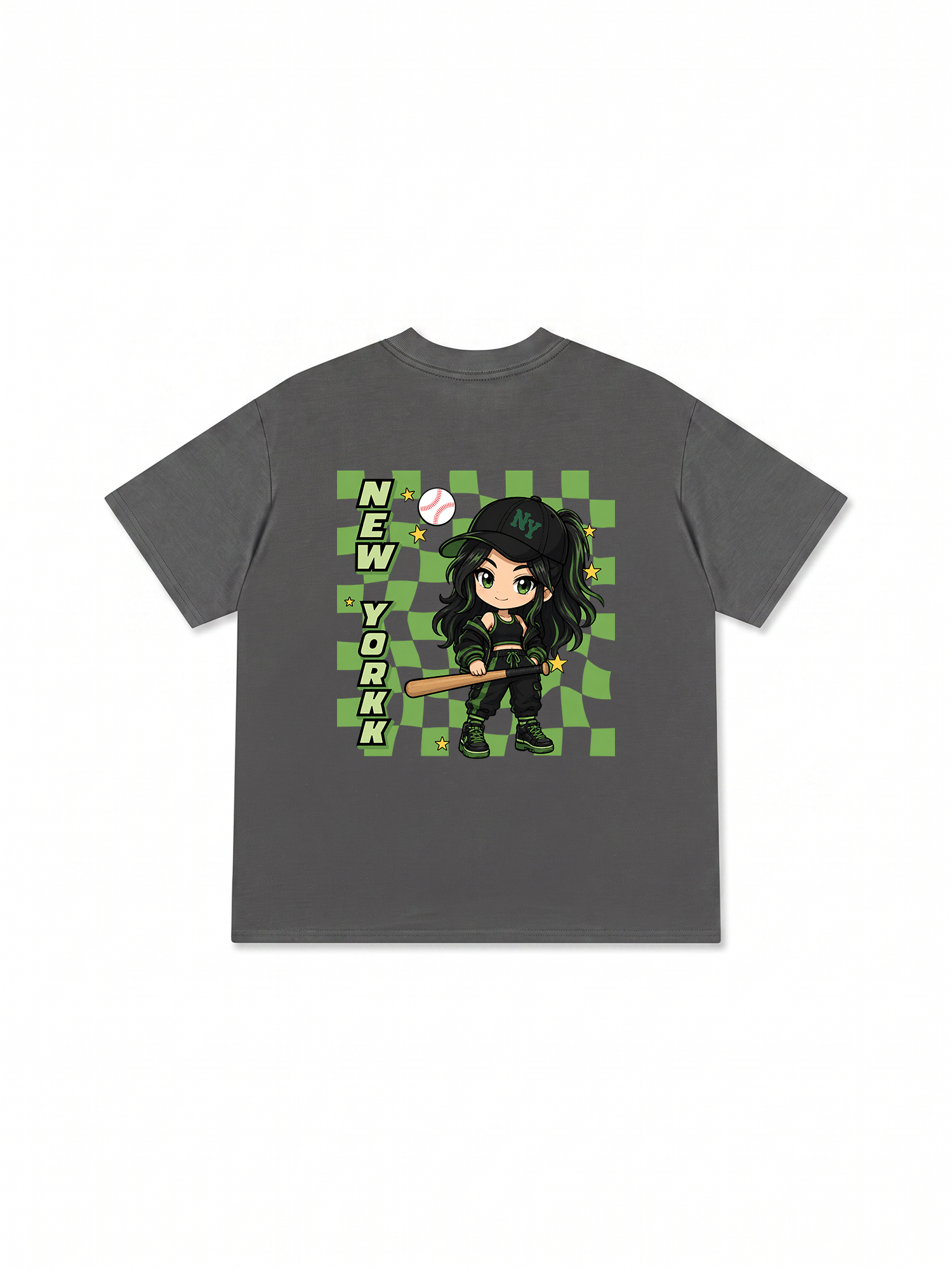 Áo Thun Relaxed Fit Baseball New York PowerGirl