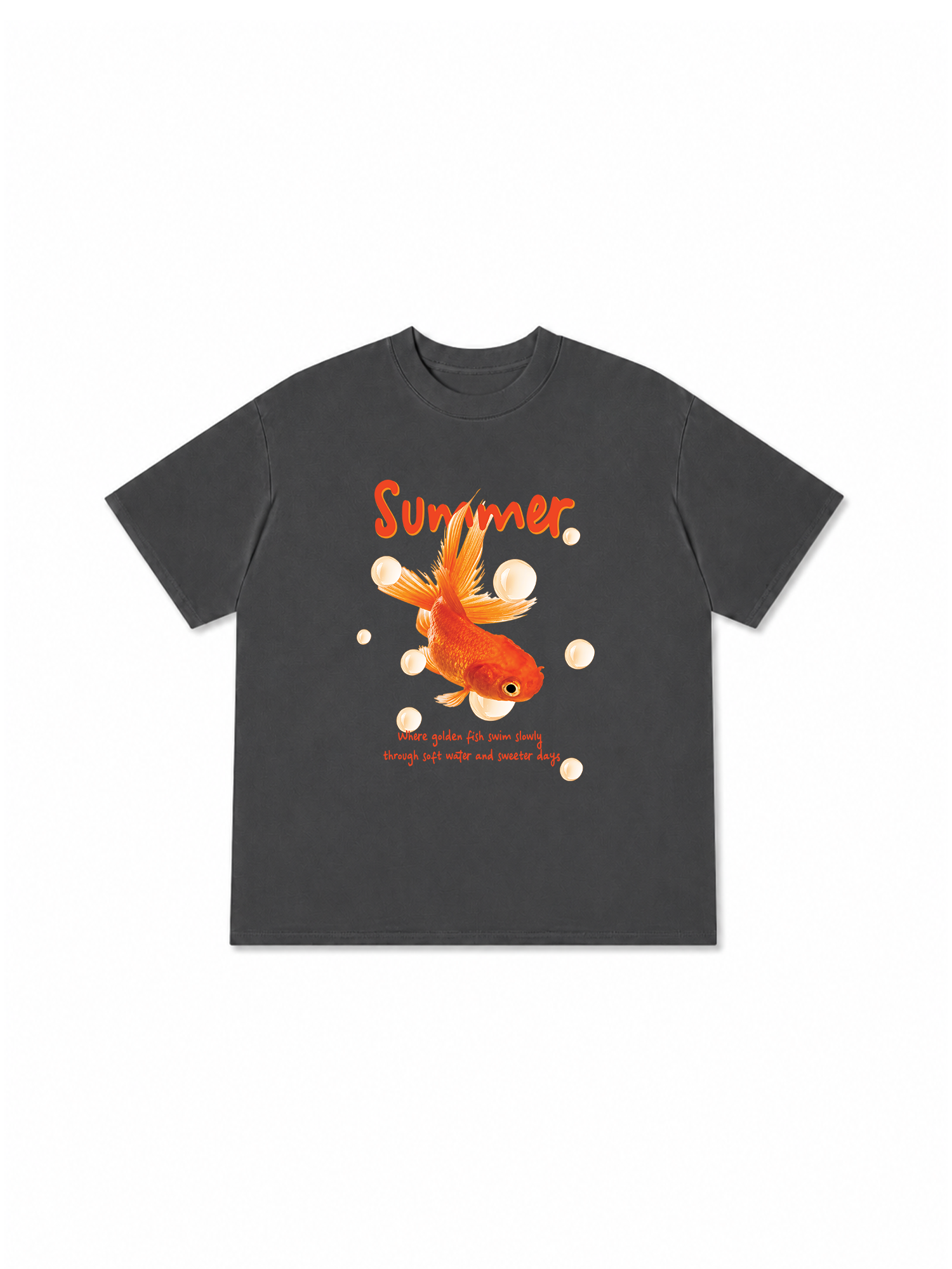 Áo Thun Relaxed Fit Tshirt Tropical Cá Vàng