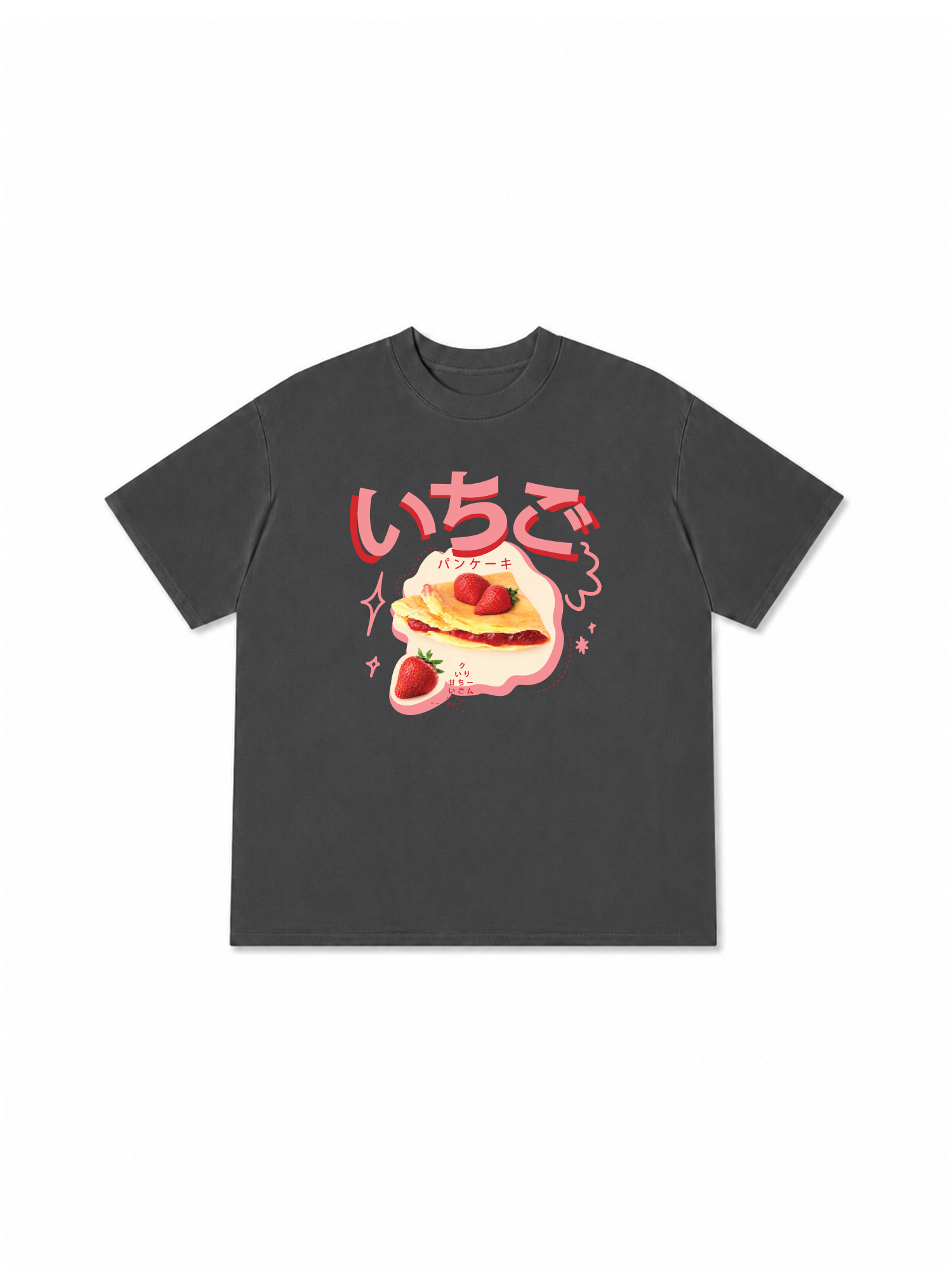 Áo Thun Relaxed Fit Yummy Mood Strawberry Crepe
