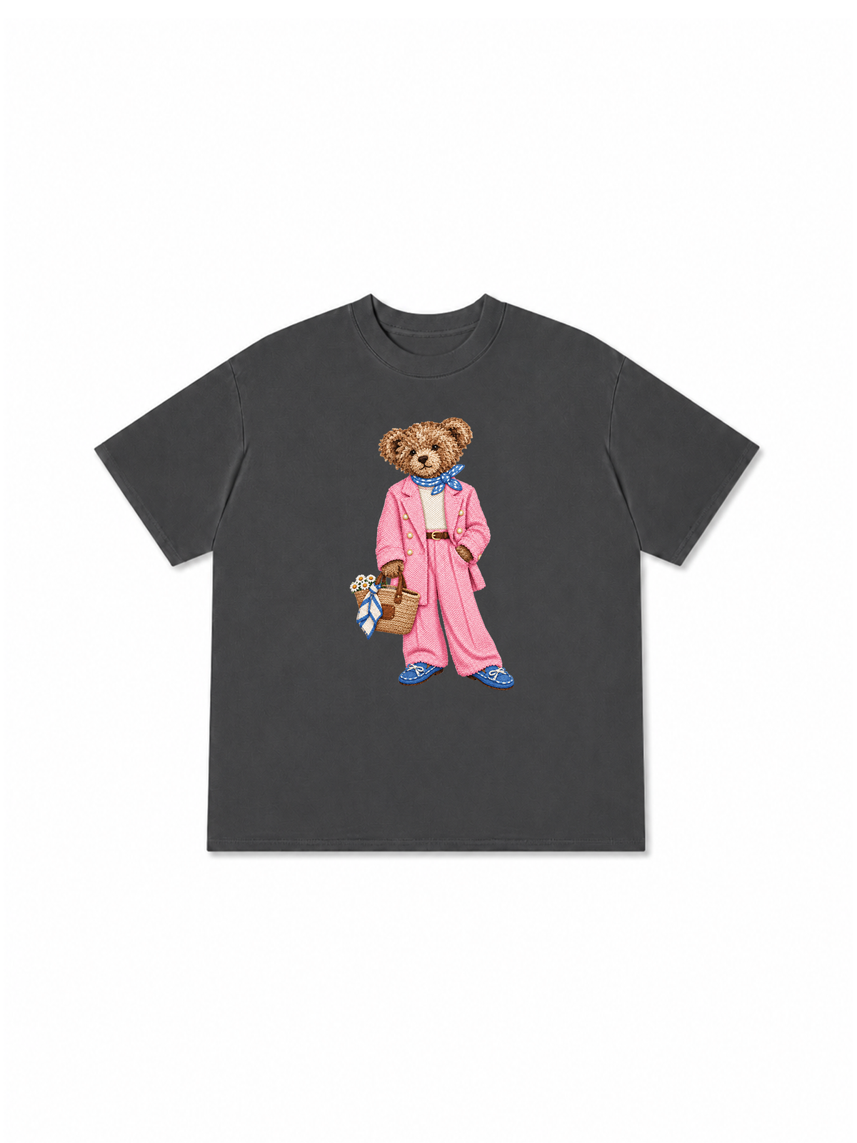 Áo Thun Relaxed Fit Bear Pink Vest