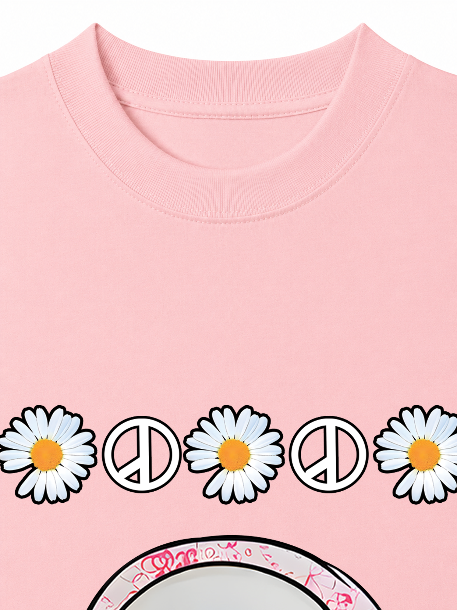 Áo Thun Relaxed Fit Floral With GD Chibi Daisy Flower