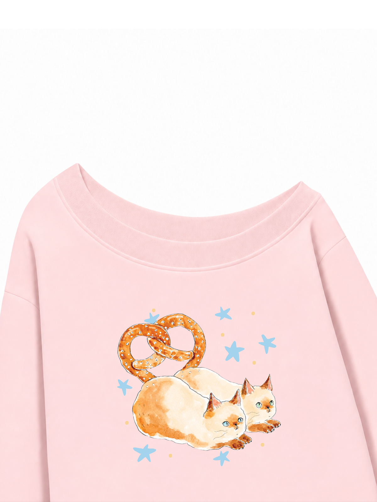 Áo Sweater Lệch Vai Nỉ Hai Da Bread Cat