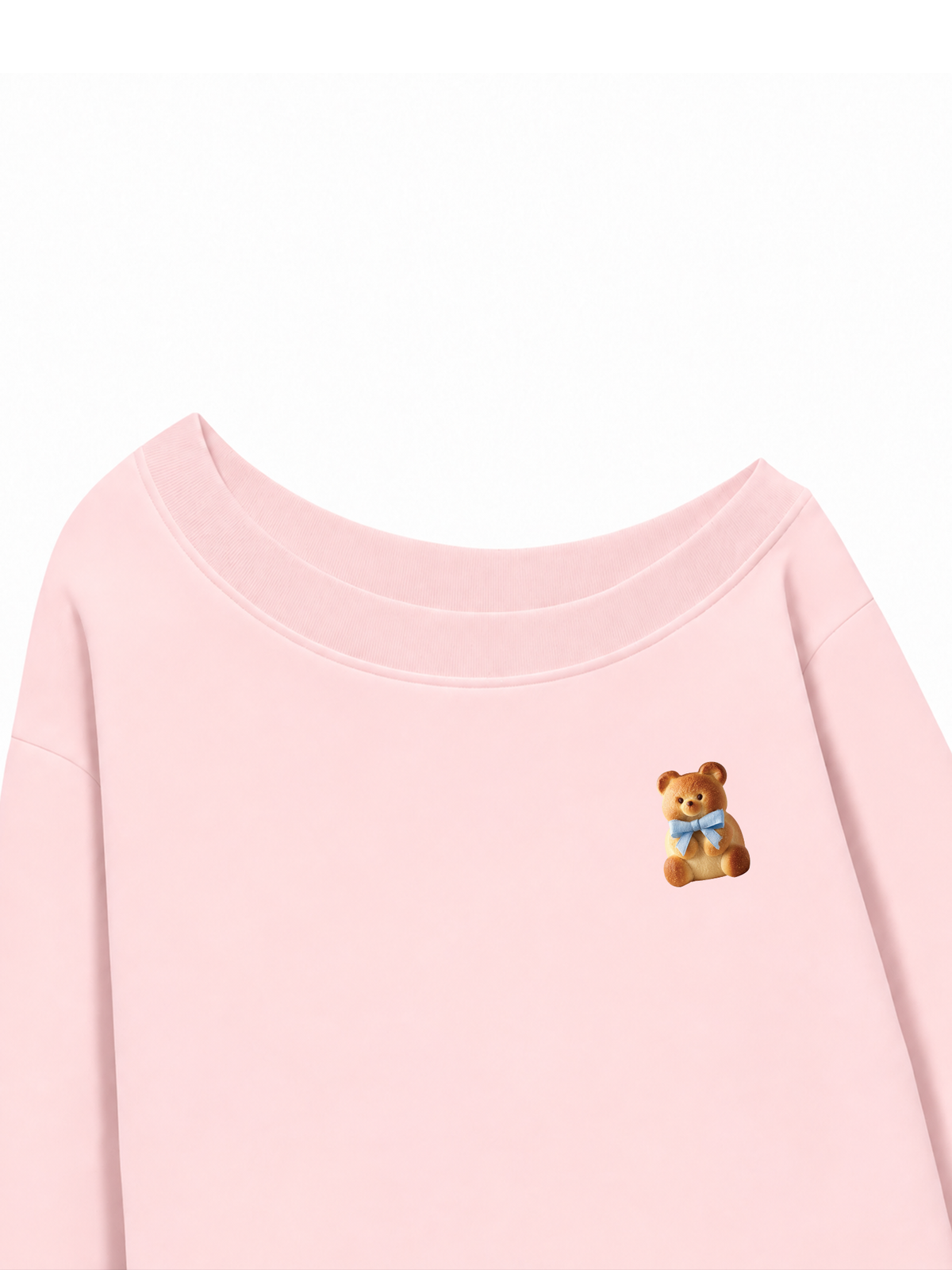 Áo Sweater Lệch Vai Nỉ Hai Da Teddy Bread
