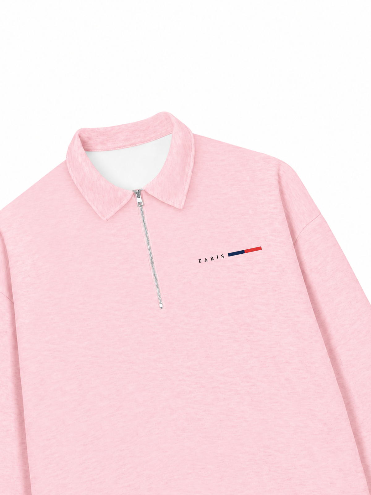 Áo Sweater Polo Nỉ Hai Da City Paris Basic Logo