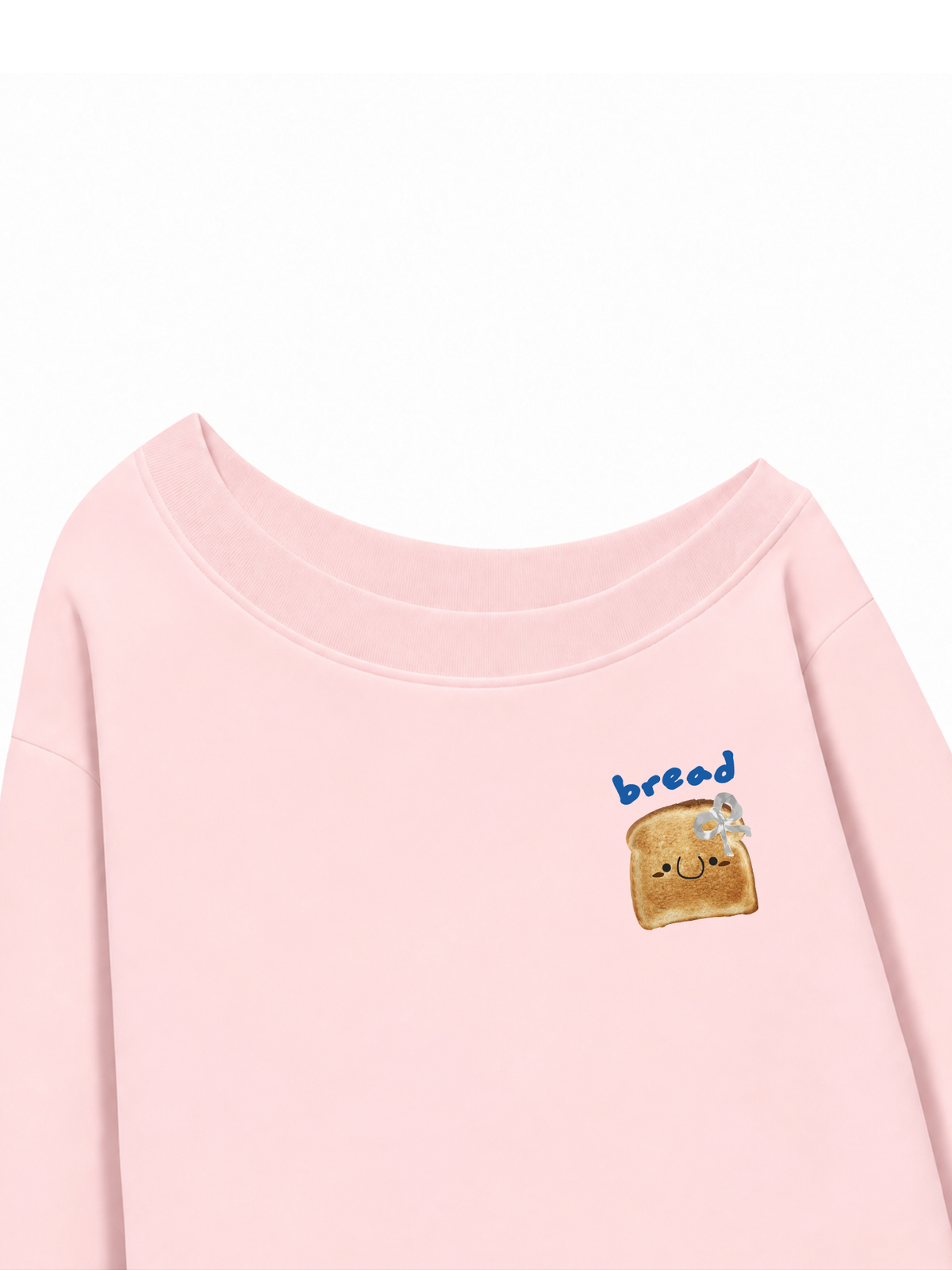 Áo Sweater Lệch Vai Nỉ Hai Da Bread With Bow