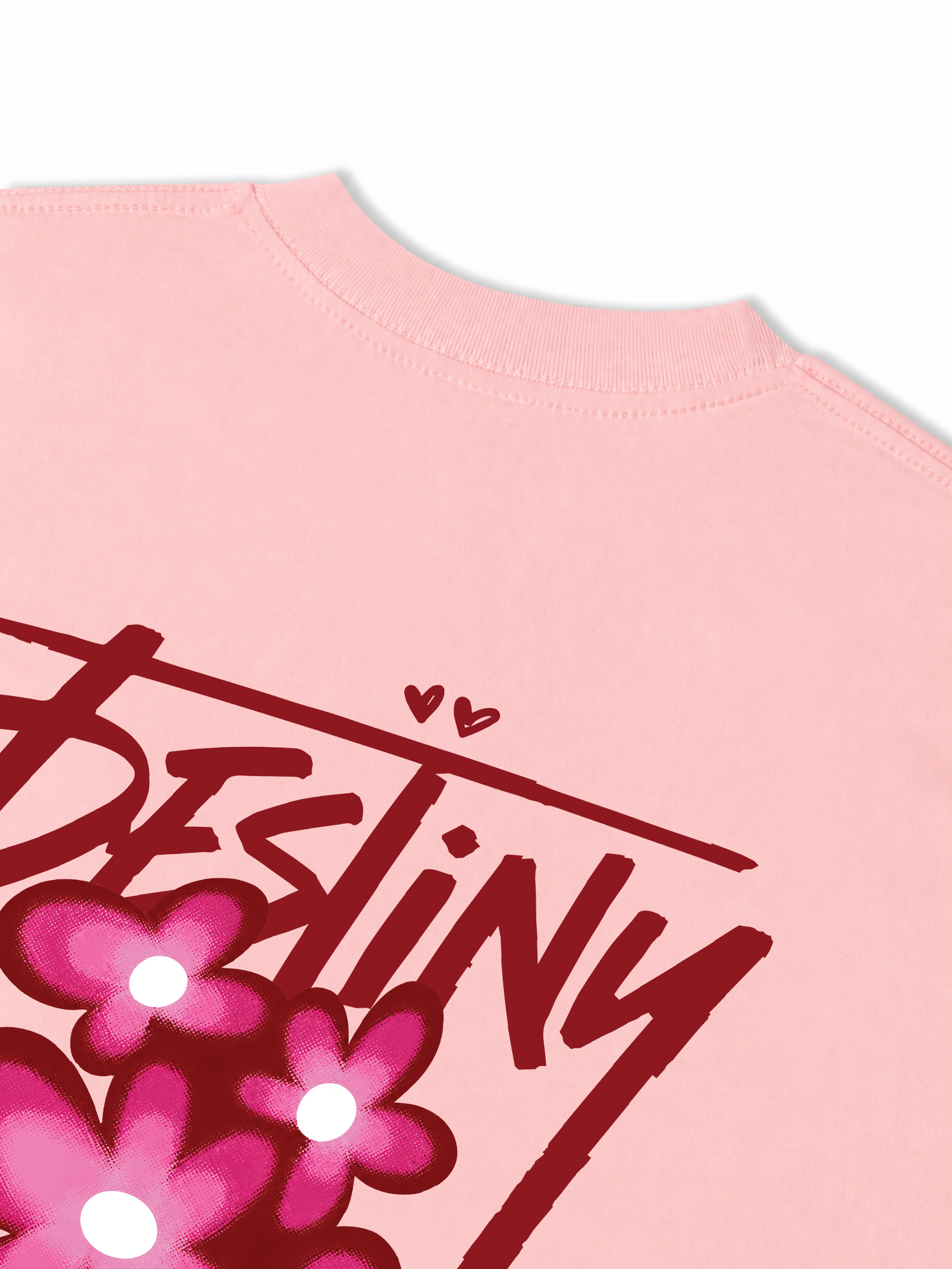 Áo Thun Relaxed Fit Destiny Pink Flower