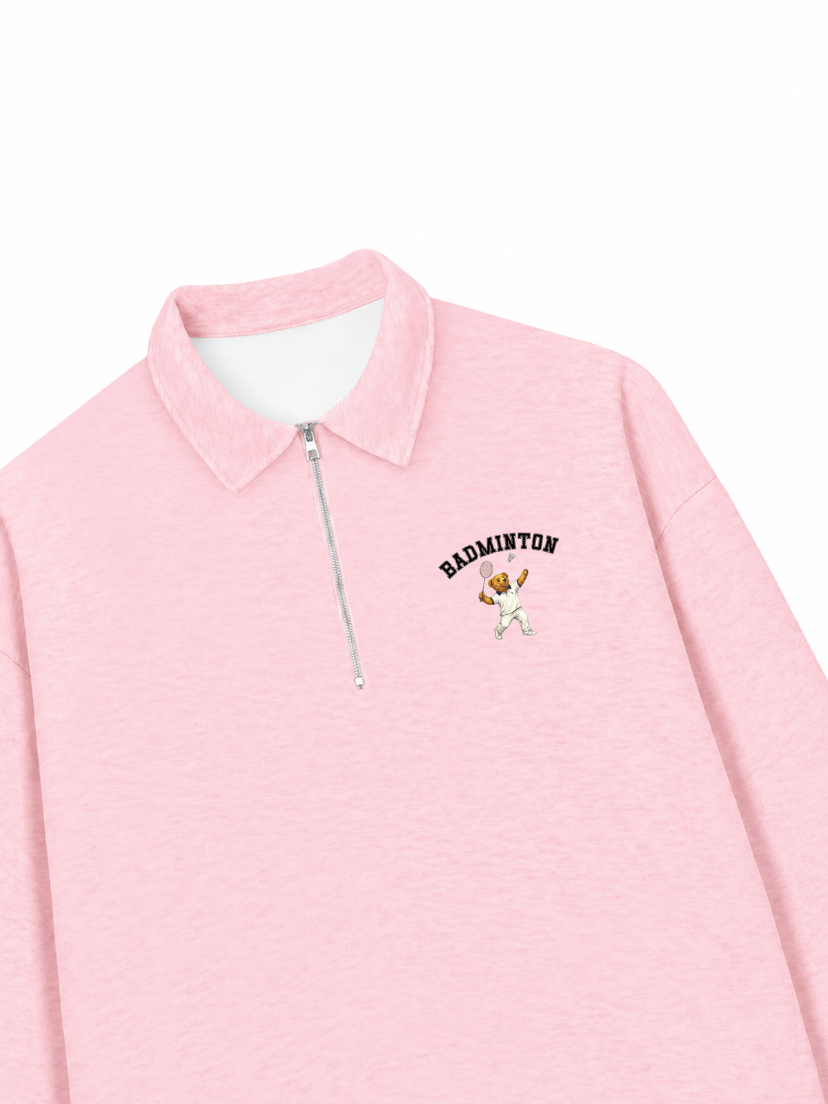 Áo Sweater Polo Nỉ Hai Da Badminton Teddy