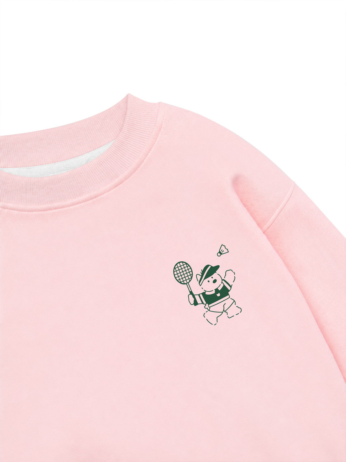 Áo Sweater Nỉ Hai Da Badminton Club Green