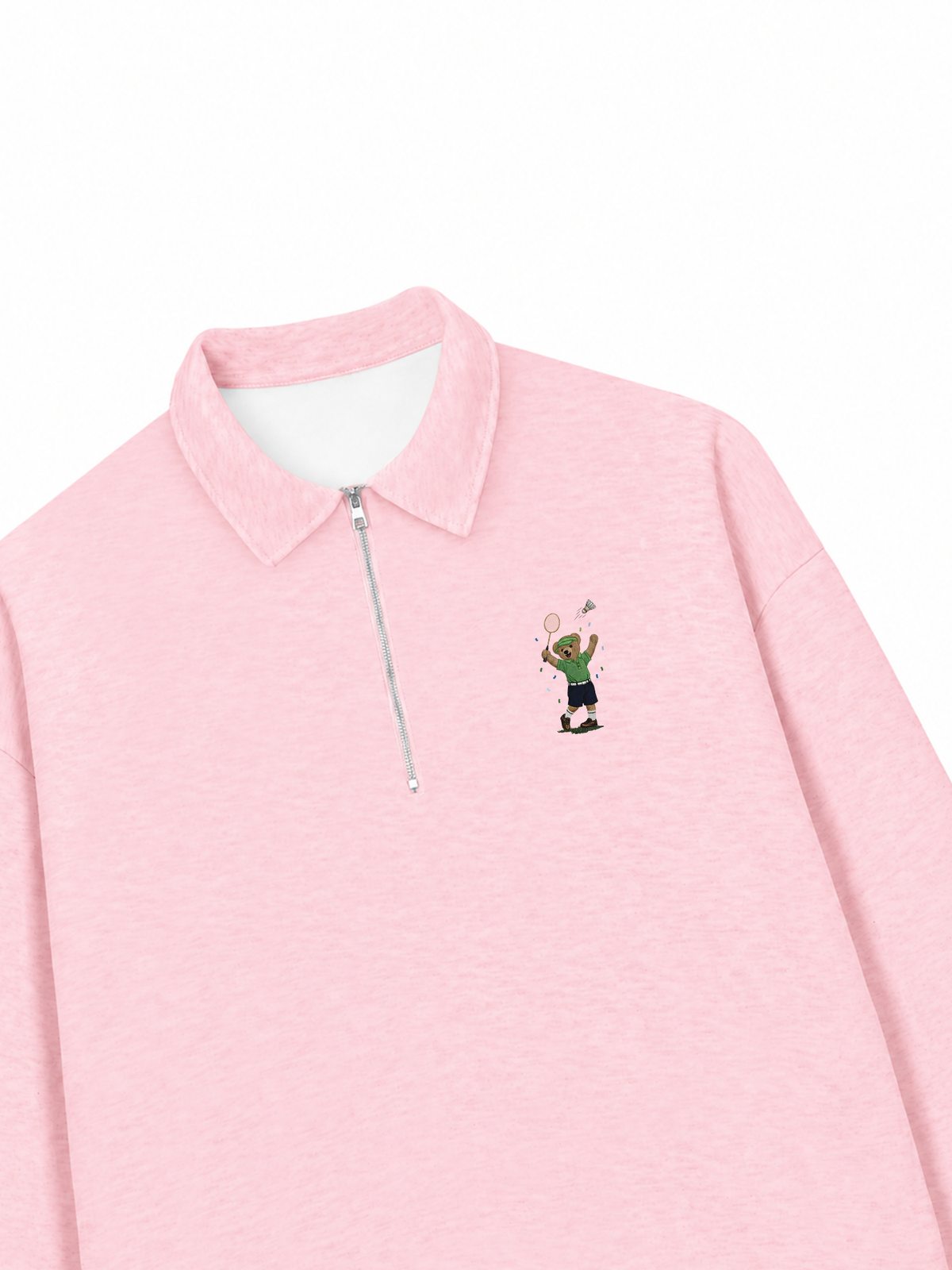 Áo Sweater Polo Nỉ Hai Da Badminton Bear Player
